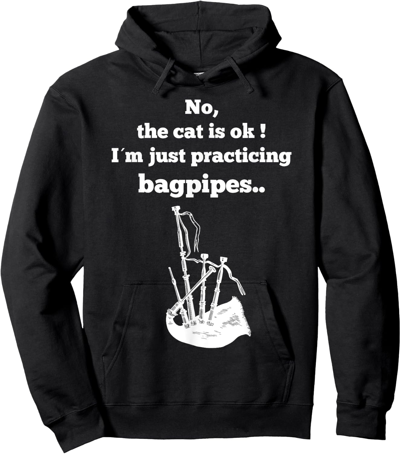 Funny Im just practicing Bagpipe for Bagpipers Hoodie - Hoodie | Black