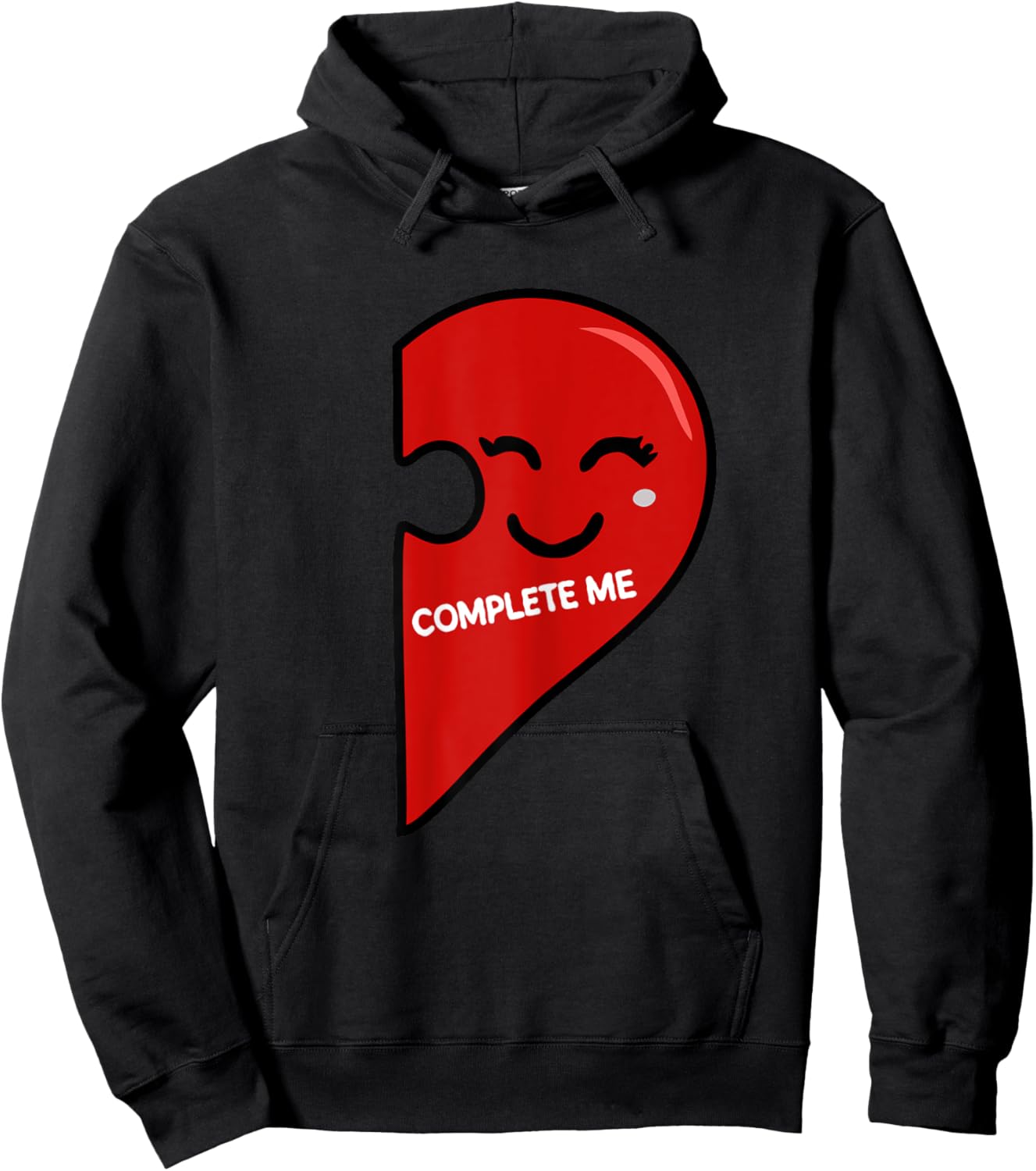 You Complete Me Female Matching Couple Puzzle Pieces Hoodie - Hoodie | Black