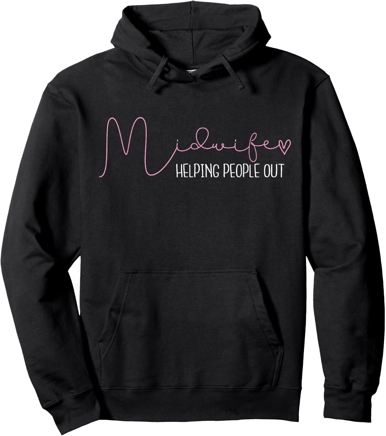 Midwife Helping People Out - Baby Catcher Doula Midwifery Hoodie - Hoodie | Black