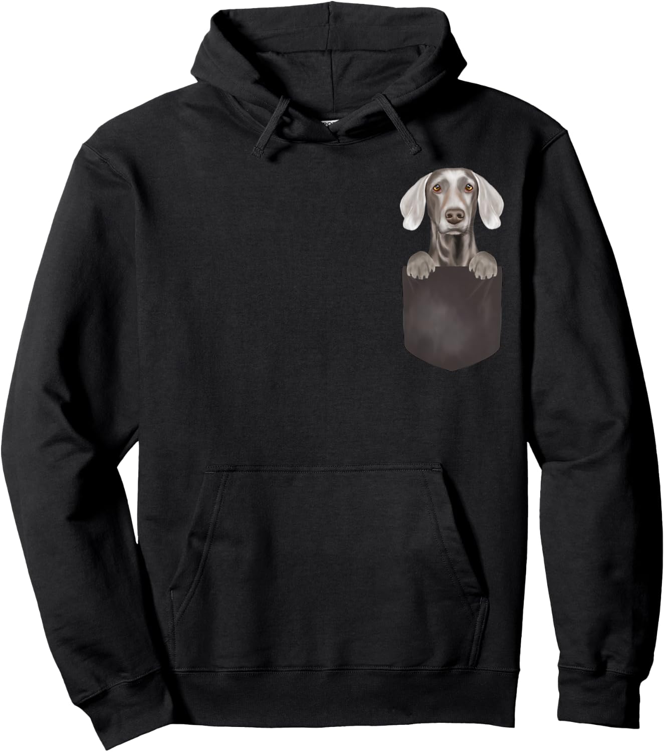 Dog In Pocket Funny Dog Lover Weimaraner Women Kids Hoodie - Hoodie | Black