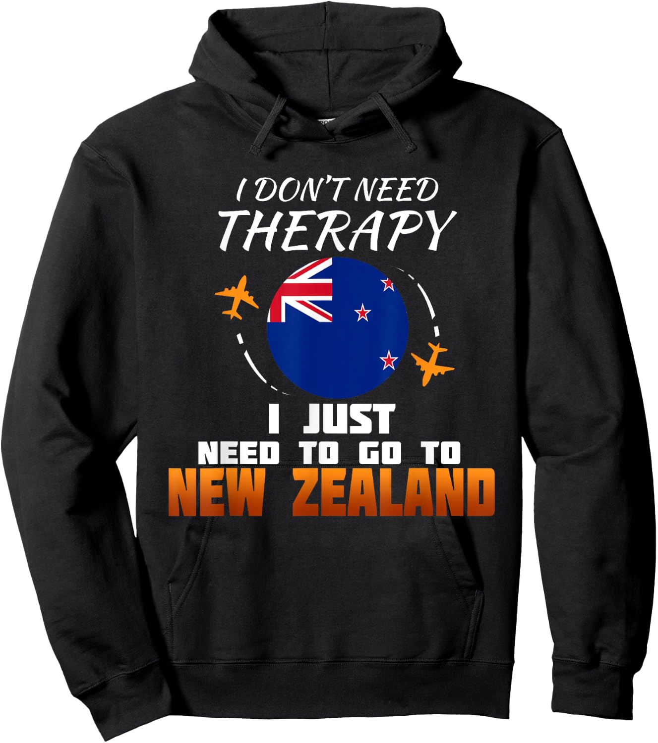 New Zealand Flag I Vacation I Funny New Zealand Hoodie - Hoodie | Black