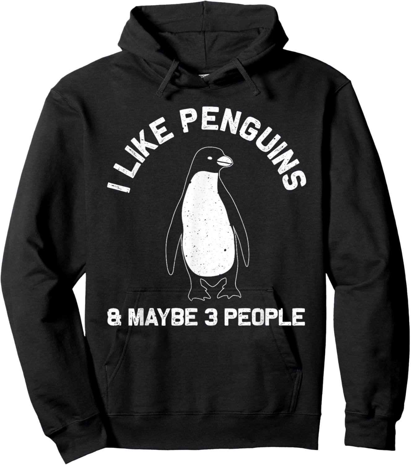 Funny Penguin Gift Adults Women Men Him Seabird Lovers Hoodie - Hoodie | Black