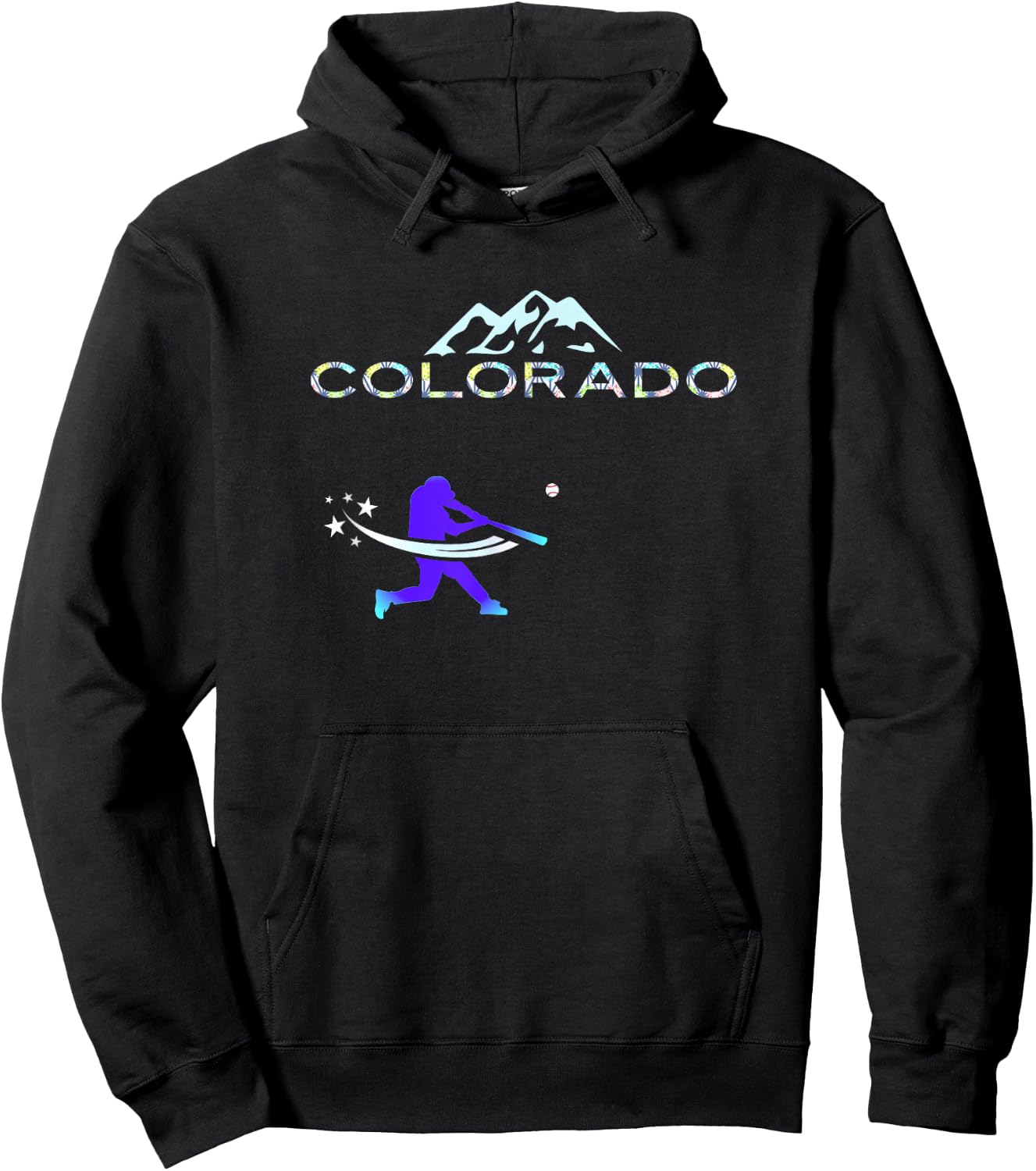 Colorado Rocky Mountain Hometown Baseball Player Hoodie - Hoodie | Black