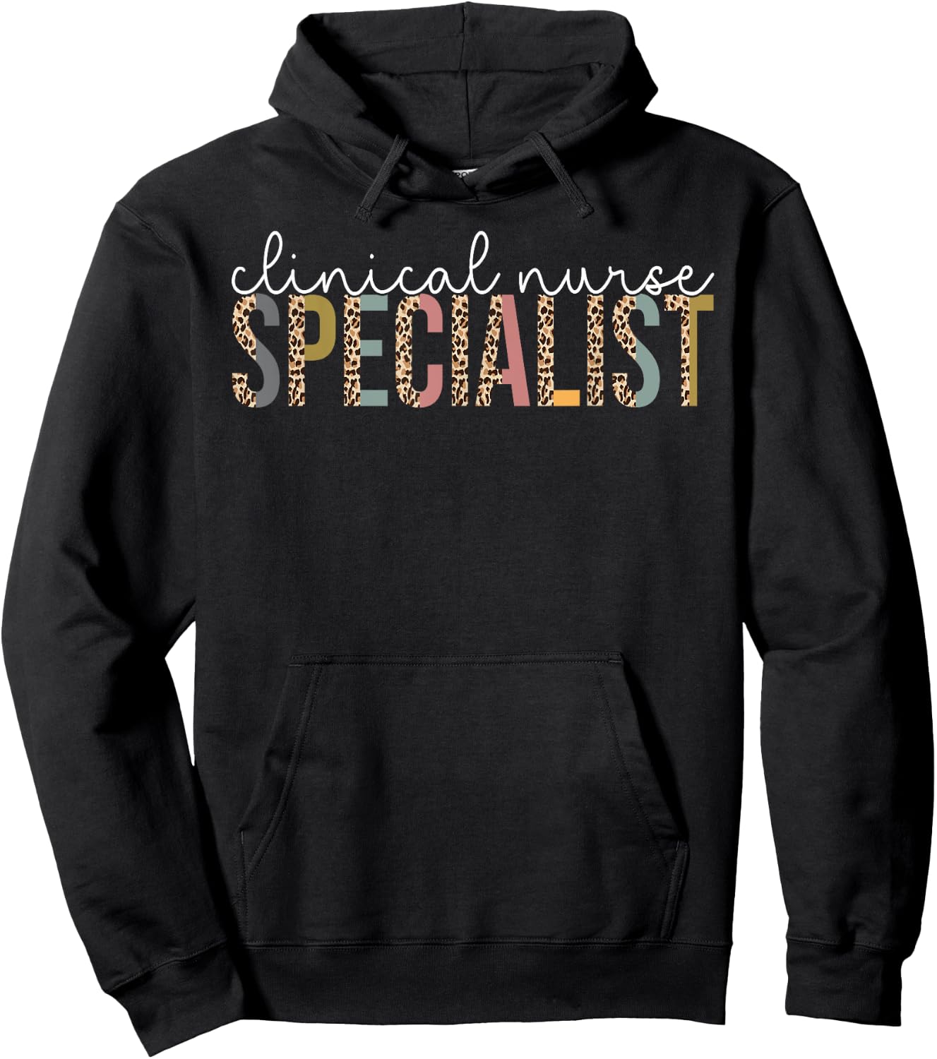Leopard Clinical Nurse Specialist Appreciation Gift Hoodie - Hoodie | Black