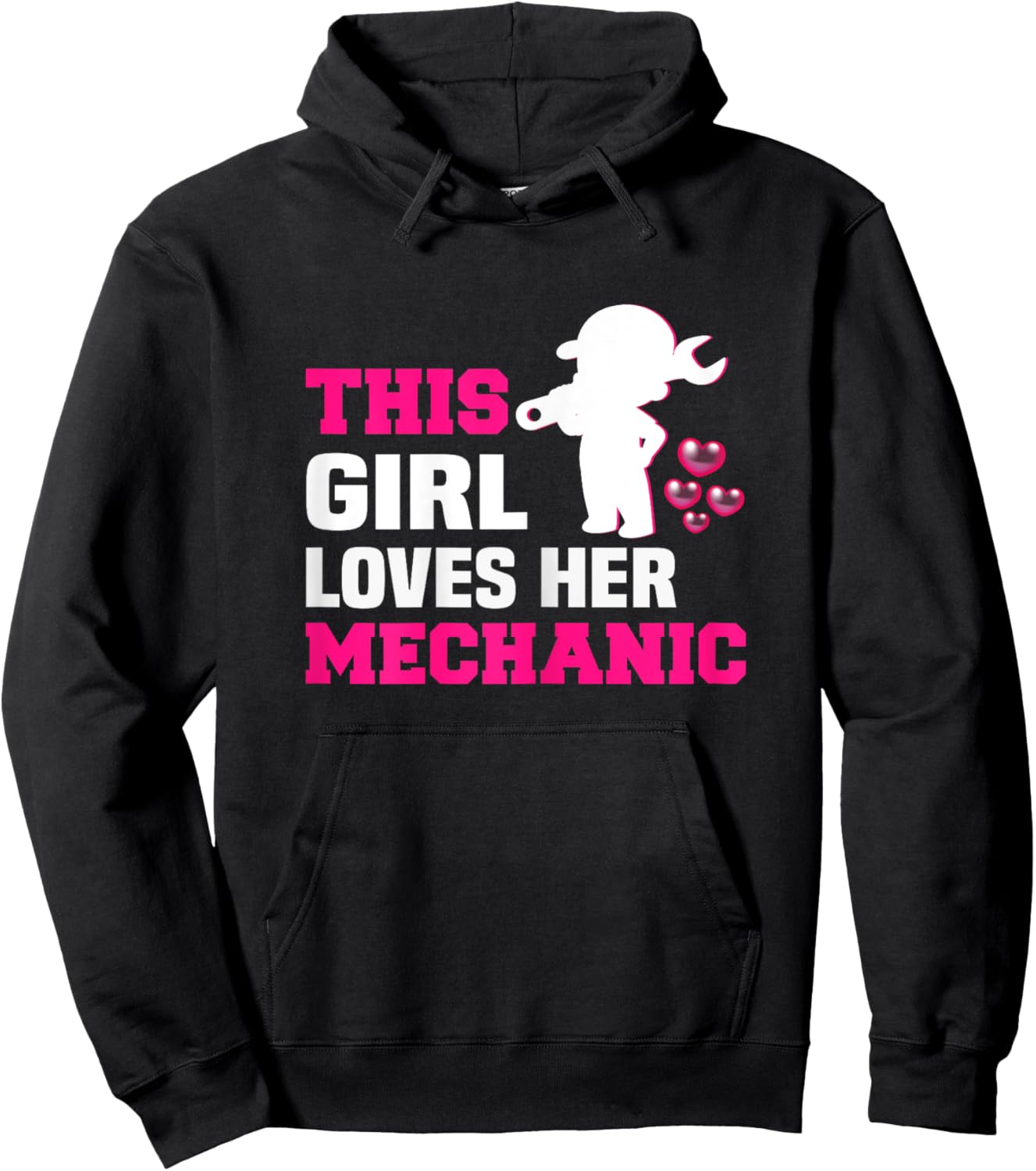 This girl loves her mechanic mechanic Hoodie - Hoodie | Black