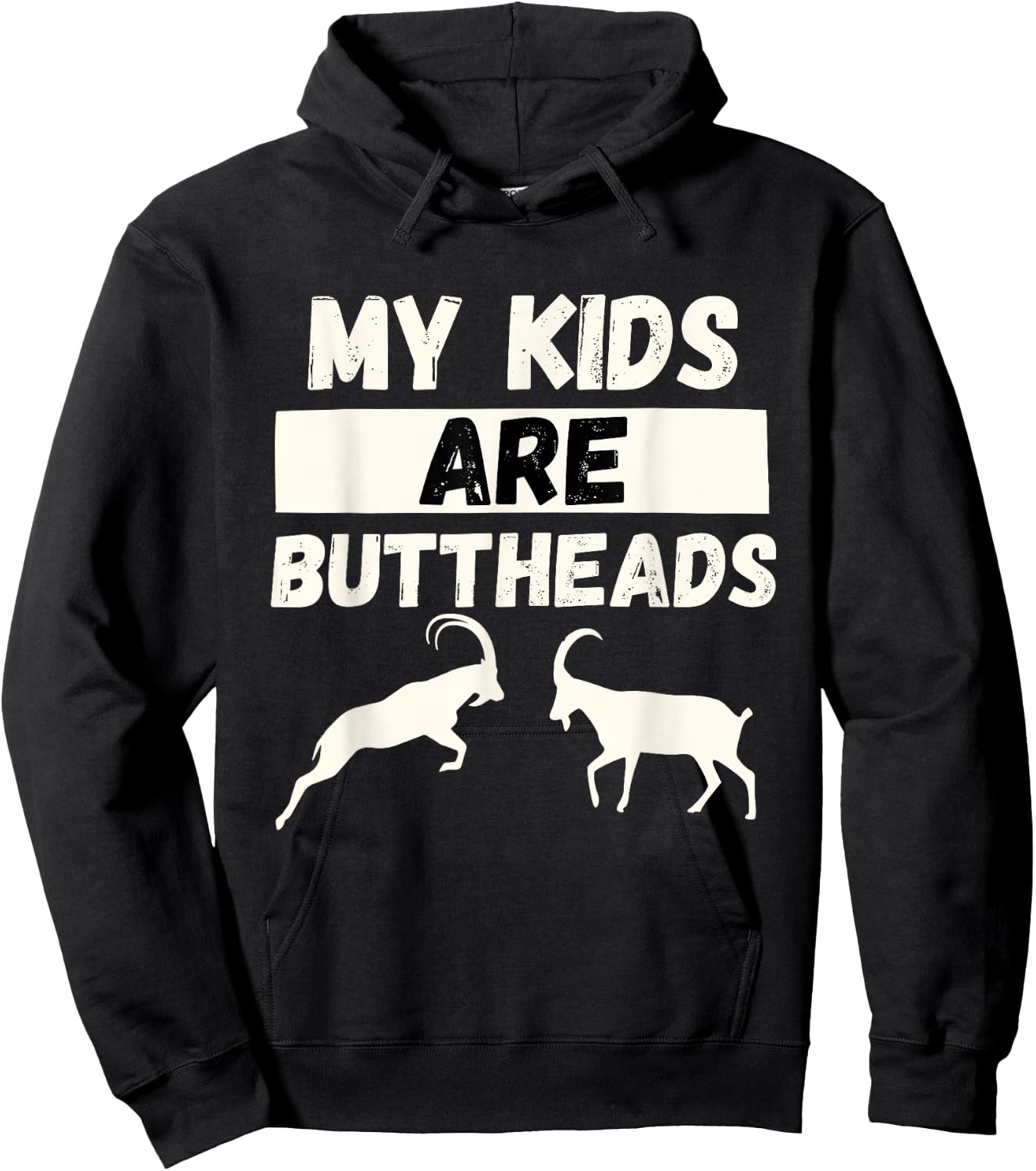 My Kids Are Goats - Funny Goat Mom & Goat Lover Farming Gift Hoodie - Hoodie | Black