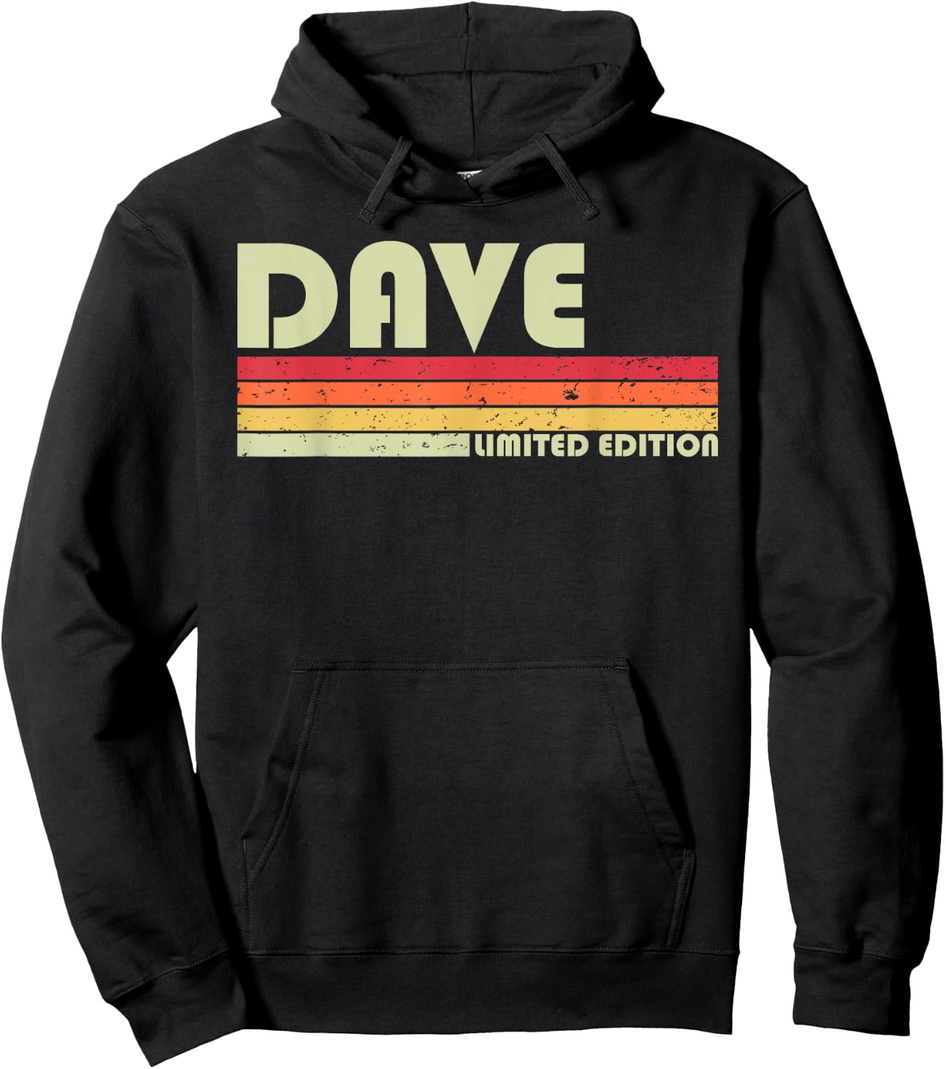 DAVE Gift Name Personalized Funny Retro Vintage Birthday Hoodie - Hoodie | Black