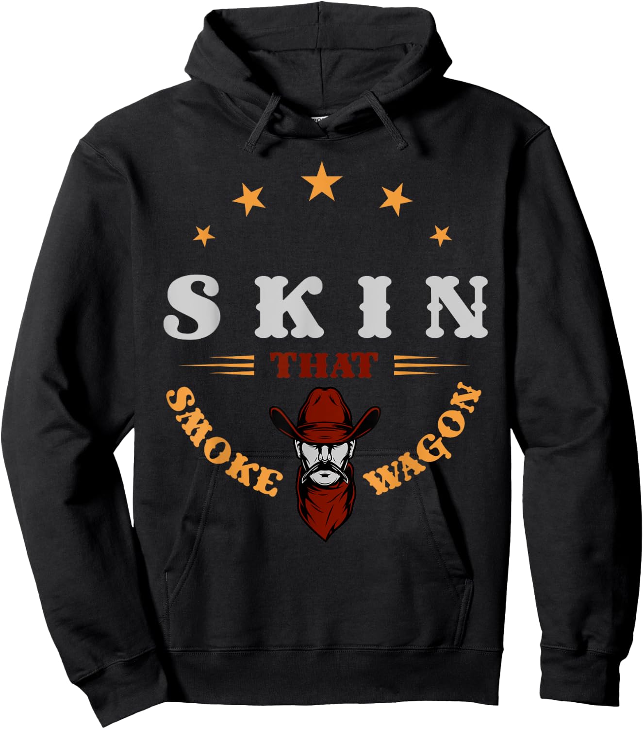Cowboy and western movie or skin that smoke wagon Hoodie - Hoodie | Black