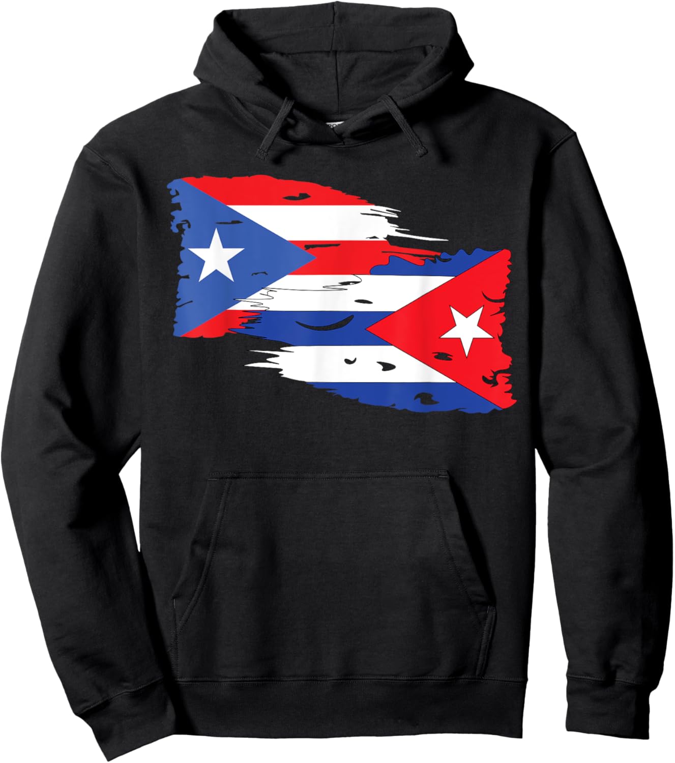 Cuban Puerto Rican Puerto Rico Flag Cuban Flag Pride Hoodie - Hoodie | Black