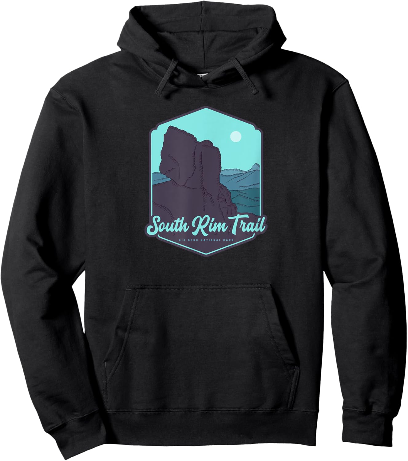 South Rim Trail - Big Bend National Park Hoodie - Hoodie | Black