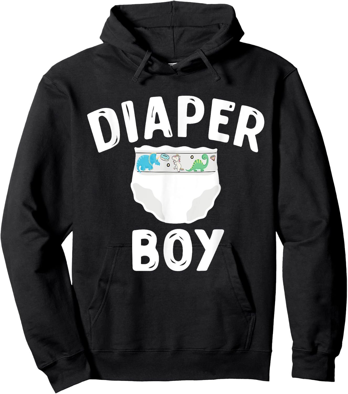 Nappy girl, little padded princess nappy boy Hoodie - Hoodie | Black