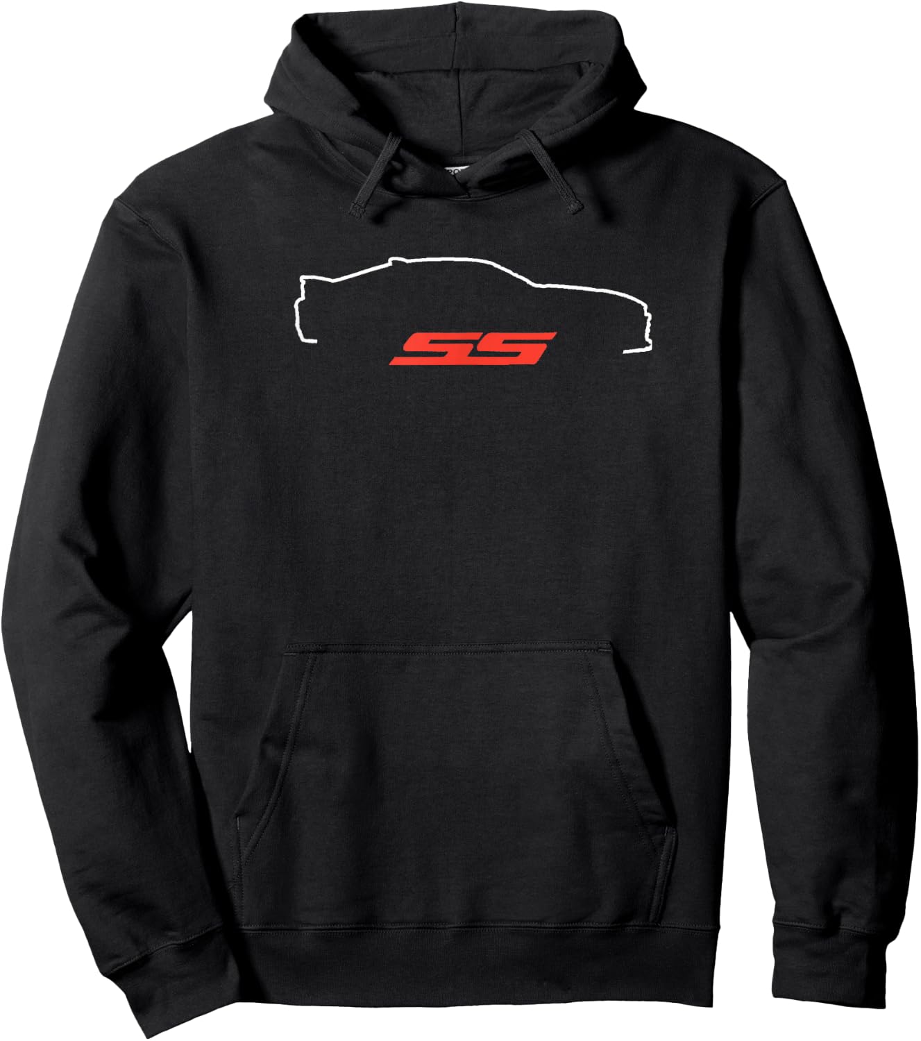 6th Gen SS Outline Hoodie - Hoodie | Black