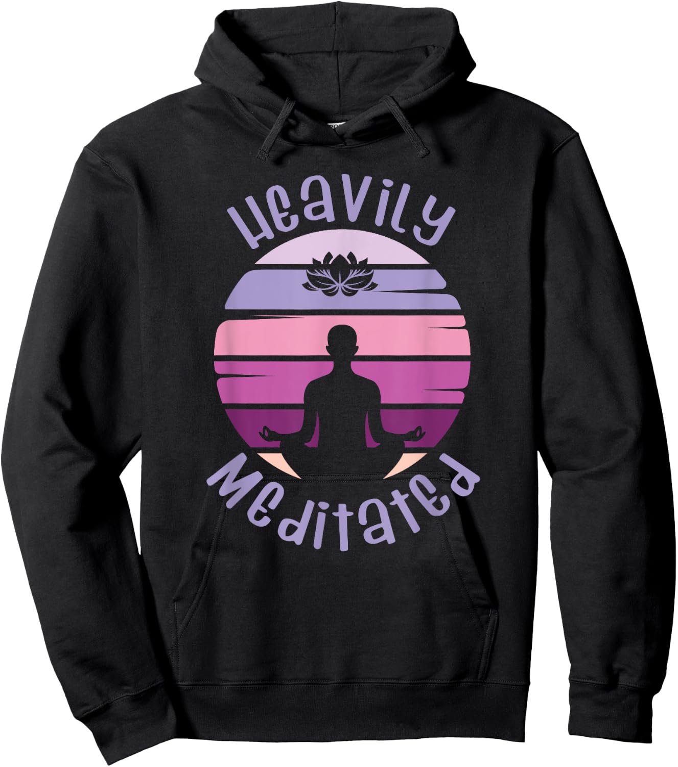 Heavily meditated yoga meditation spiritual Hoodie - Hoodie | Black