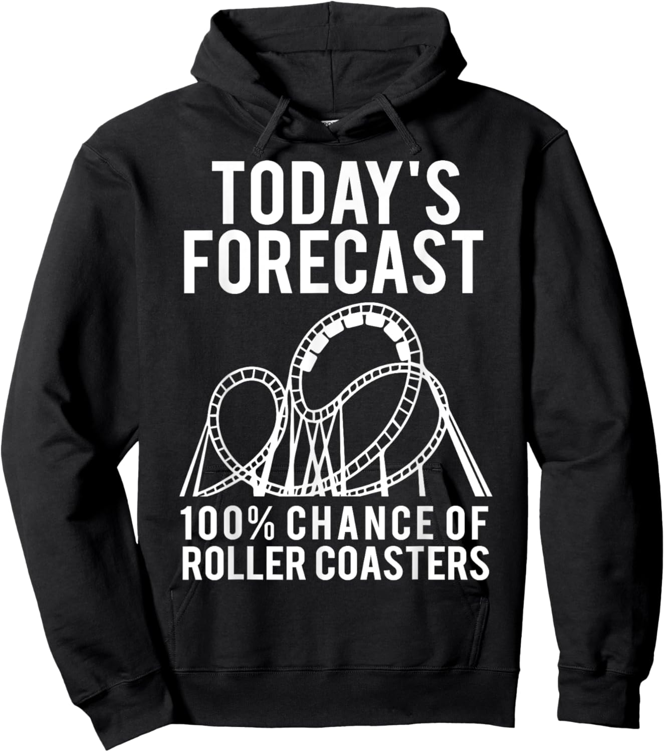Funny Roller Coaster Design Women Kids Coaster Lover Hoodie - Hoodie | Black