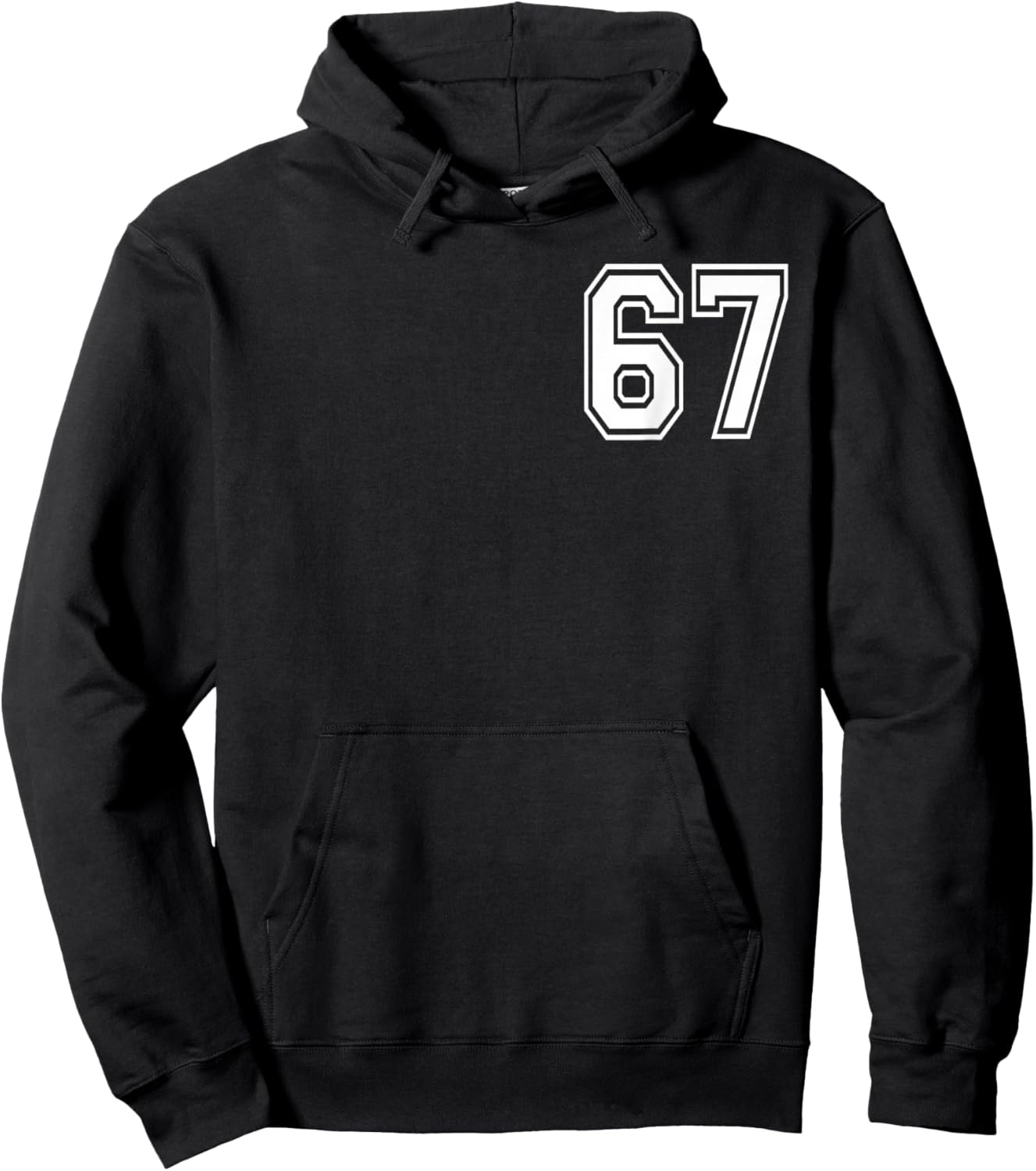Number 67 in White Hoodie - Hoodie | Black
