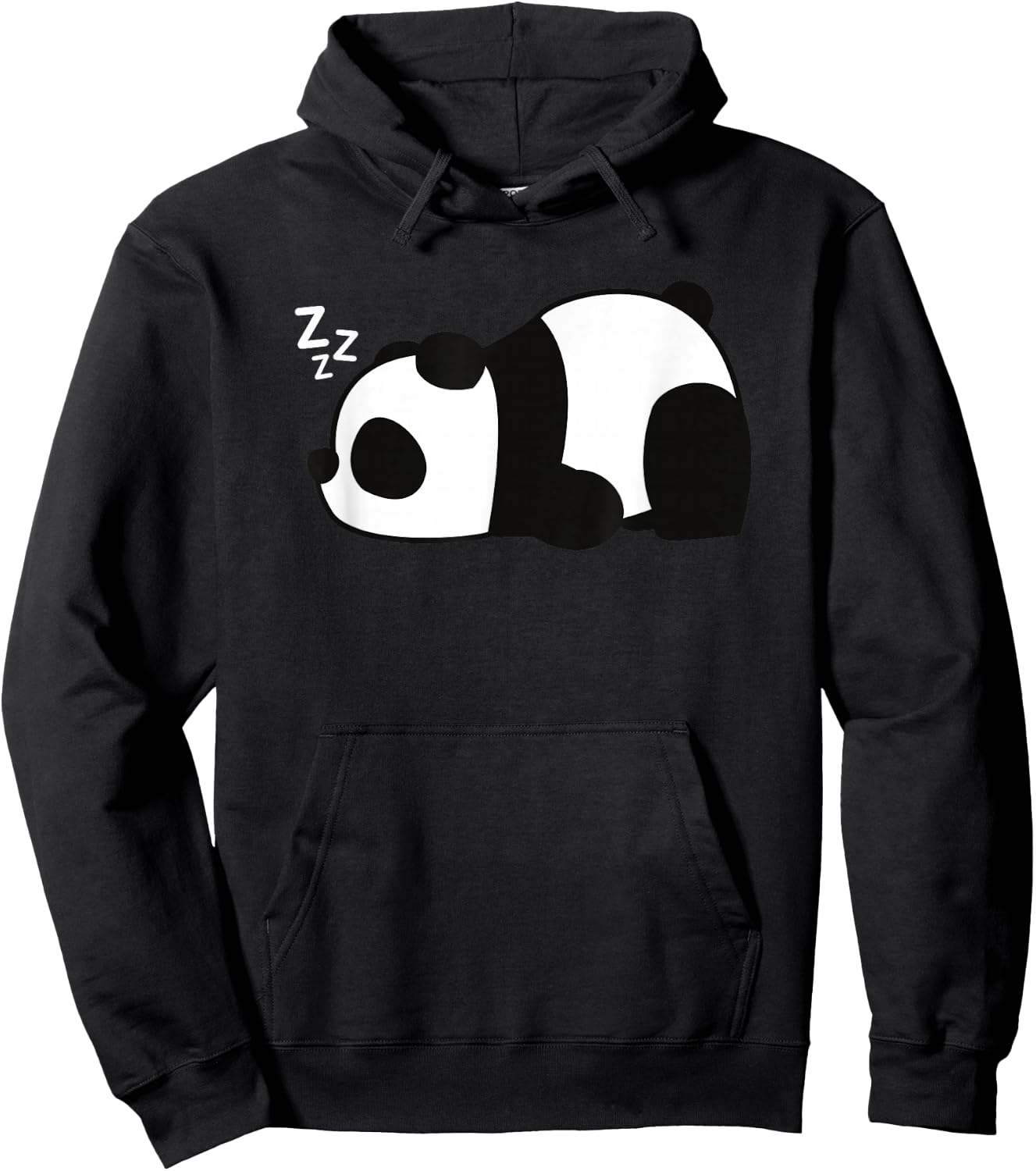 Funny Lazy Panda Bear Sleeping Grumpy Cute Animal Meme Hoodie - Hoodie | Black