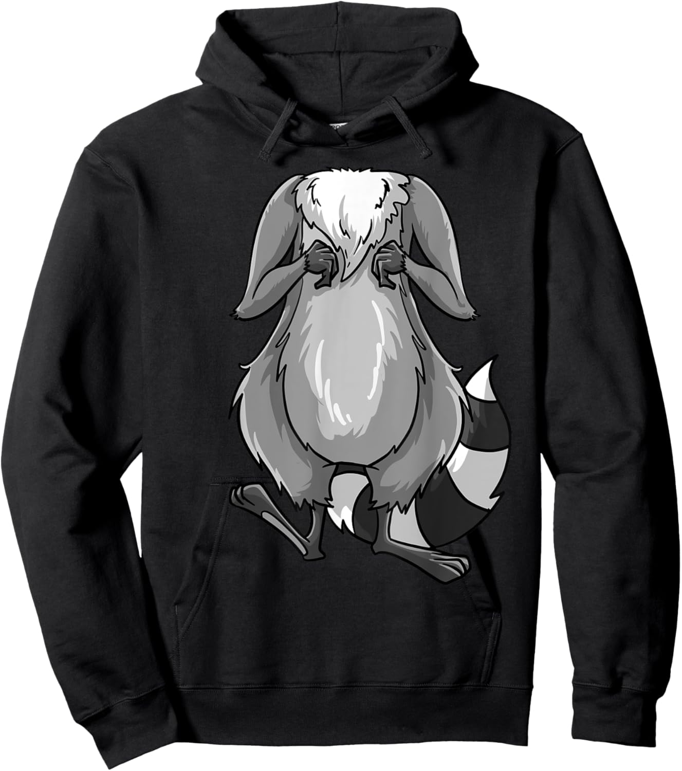 Cool Headless Raccoon Halloween Costume Funny Lazy DIY Gift Hoodie - Hoodie | Black