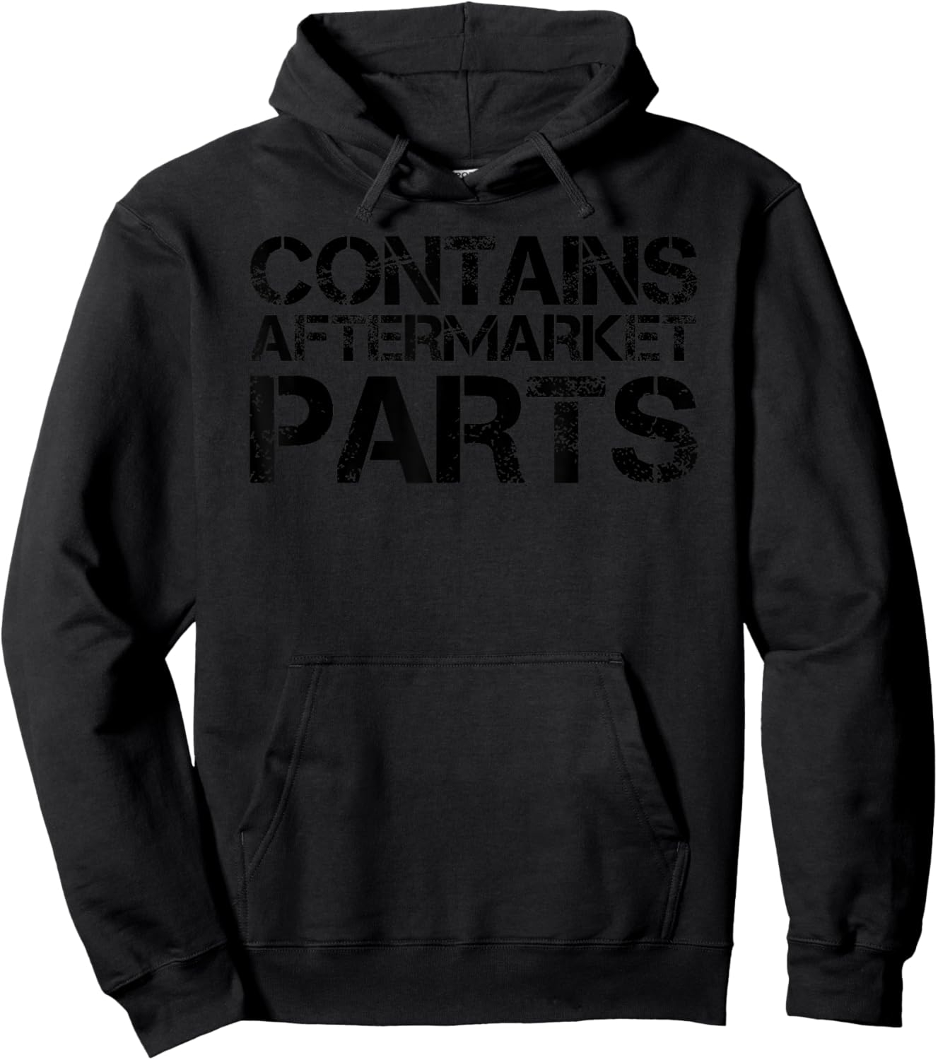 Sarcastic Leg Foot Arm Amputee Text Joke Lover Art Contains Aftermarket Parts Funny Amputation Prosthesis Gift Hoodie - Hoodie | Black