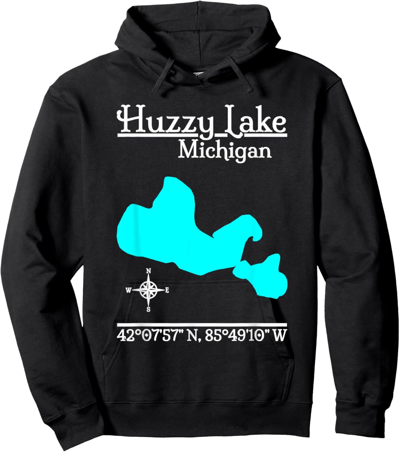 Huzzy Lake - Michigan Hoodie - Hoodie | Black