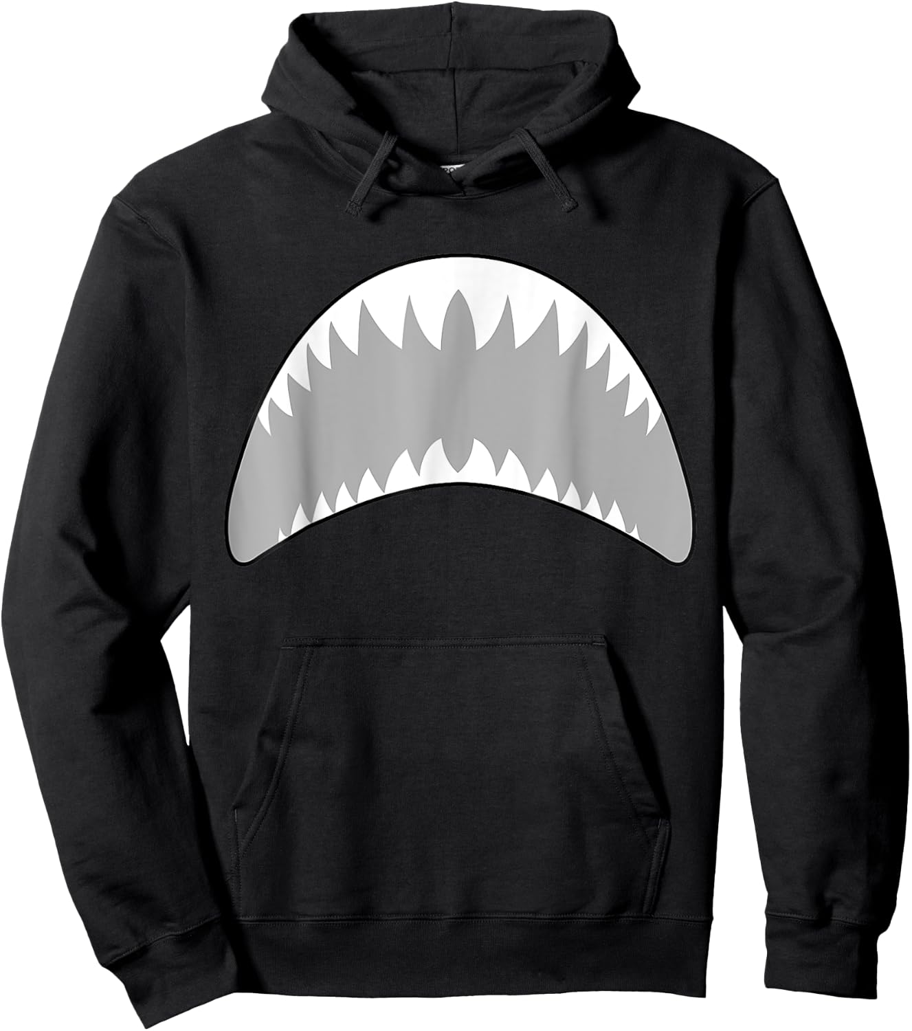 Shark Mo-uth Ja-w Costume Lazy Easy For Halloween Party Hoodie - Hoodie | Black