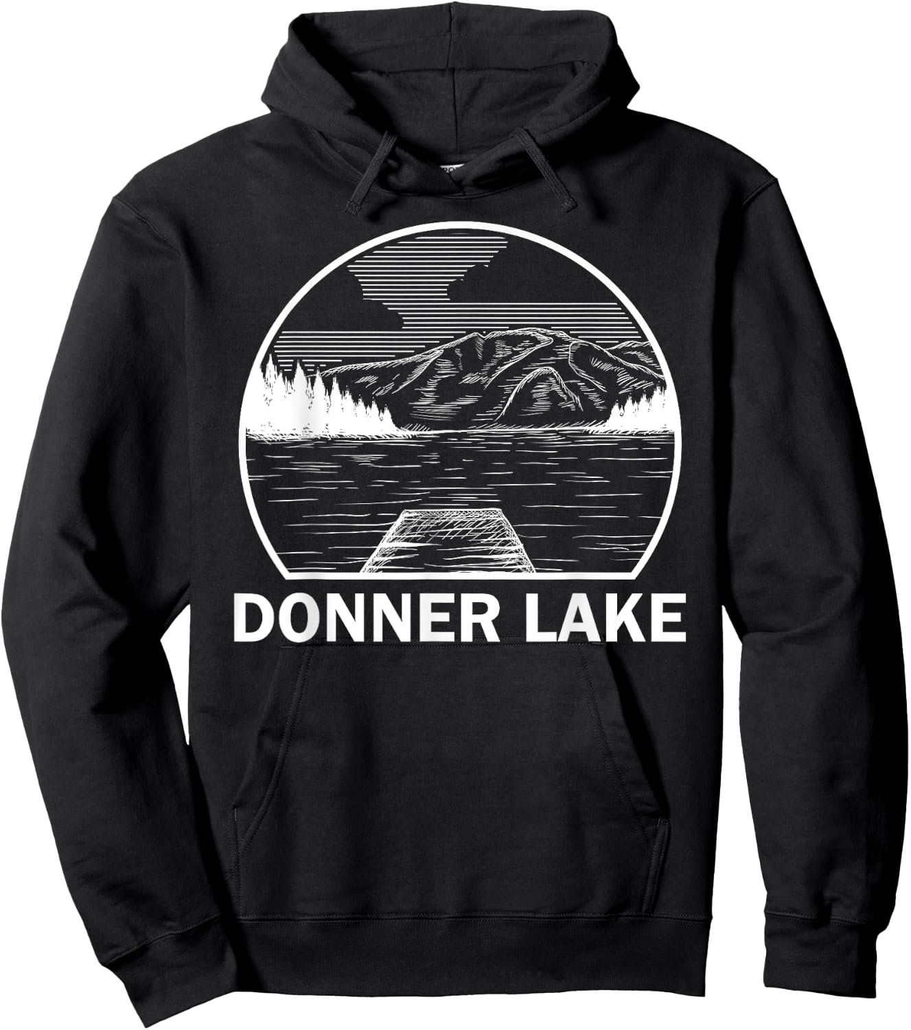 DONNER LAKE CALIFORNIA Funny Fishing Camping Summer Gift Hoodie - Hoodie | Black