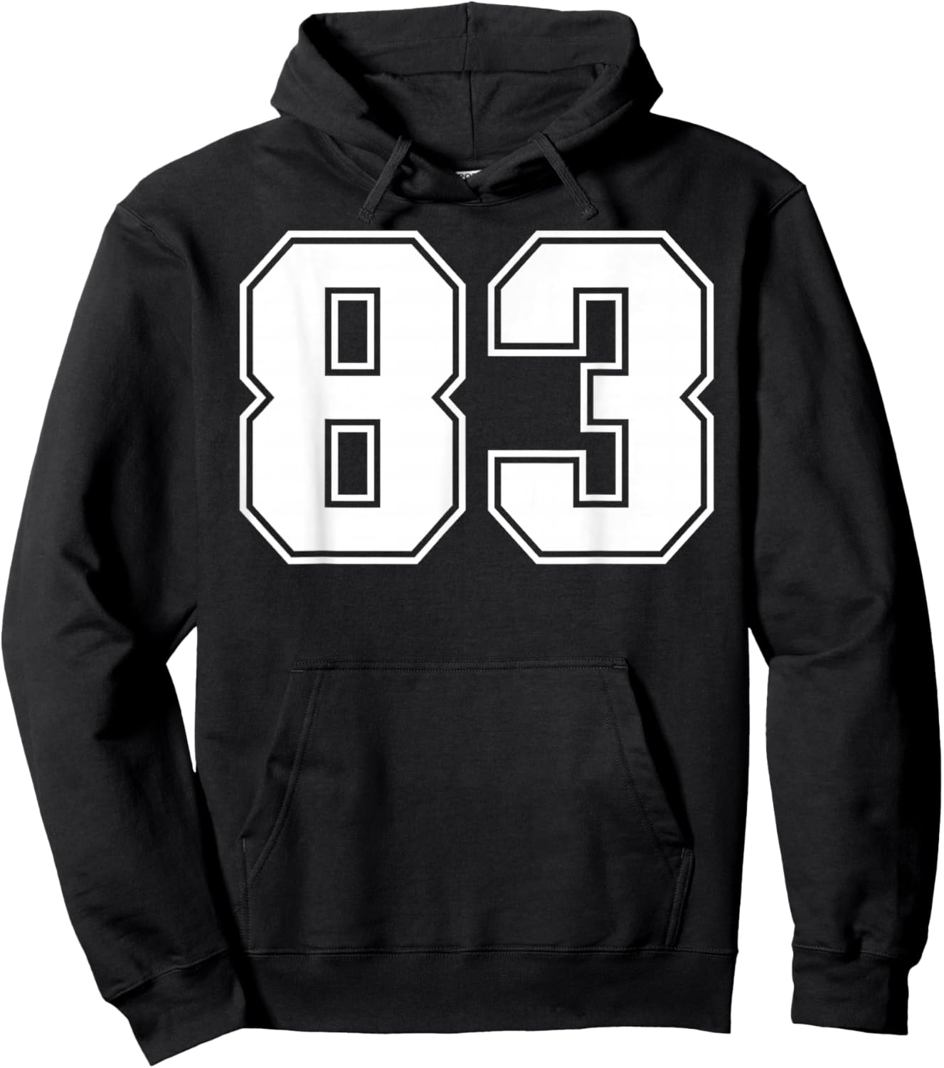 83 Number Eighty-Three Team Sports Graphic Varsity Matching Hoodie - Hoodie | Black