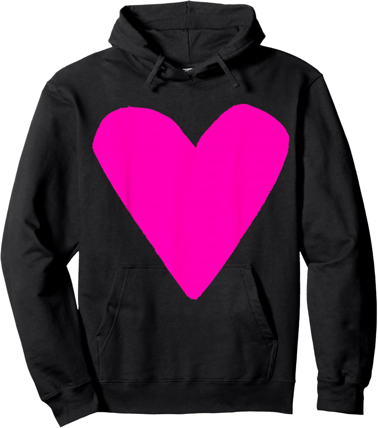 Pink Heart Black Hoodie - Hoodie | Black