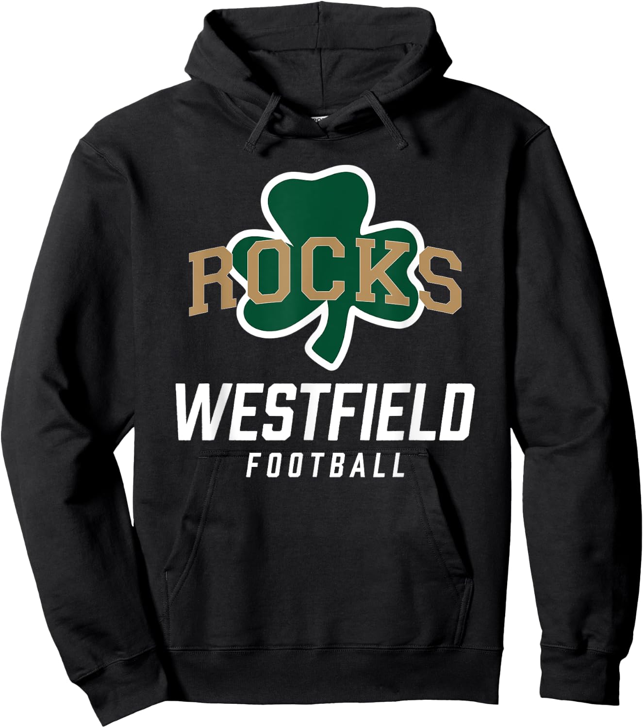Westfield Shamrocks Logo Football Team HS Hoodie - Hoodie | Black