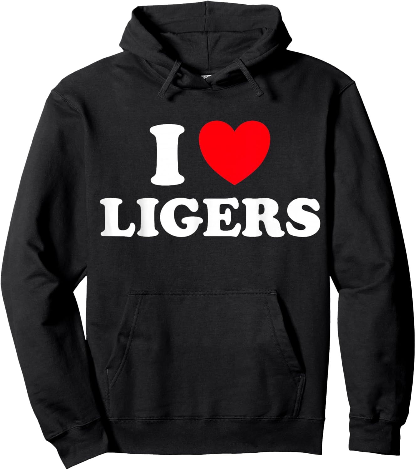 I Love Liger Lion Tiger Hybrid Mix Animal Funny Cute Fan Hoodie - Hoodie | Black