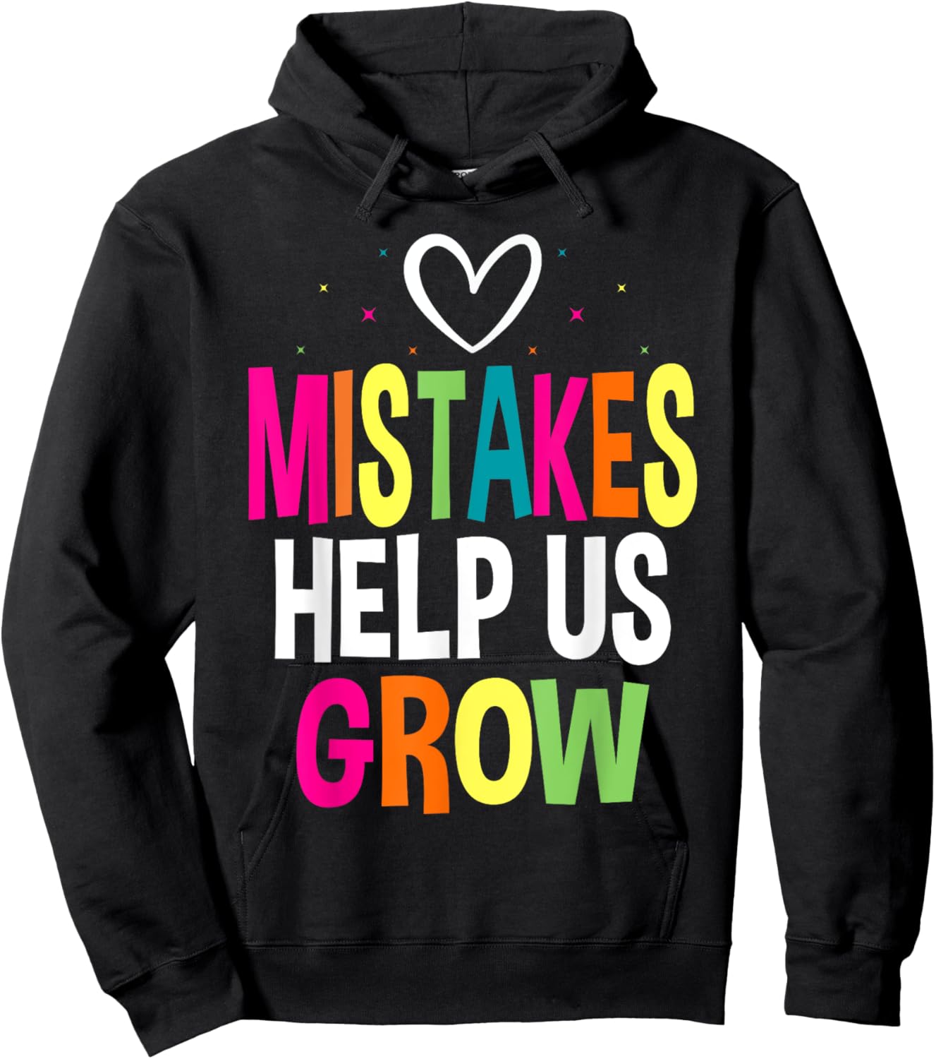 Growth Mindset Positive Back to School Teacher Student Hoodie - Hoodie | Black