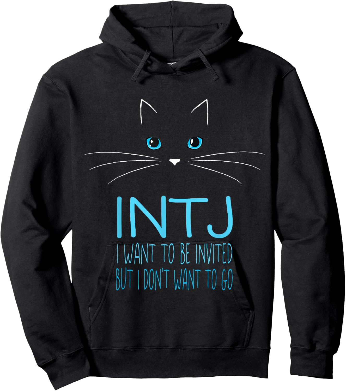 Funny Cat Lover Introvert Gift Me Time Cat Lady Humor INTJ Hoodie - Hoodie | Black