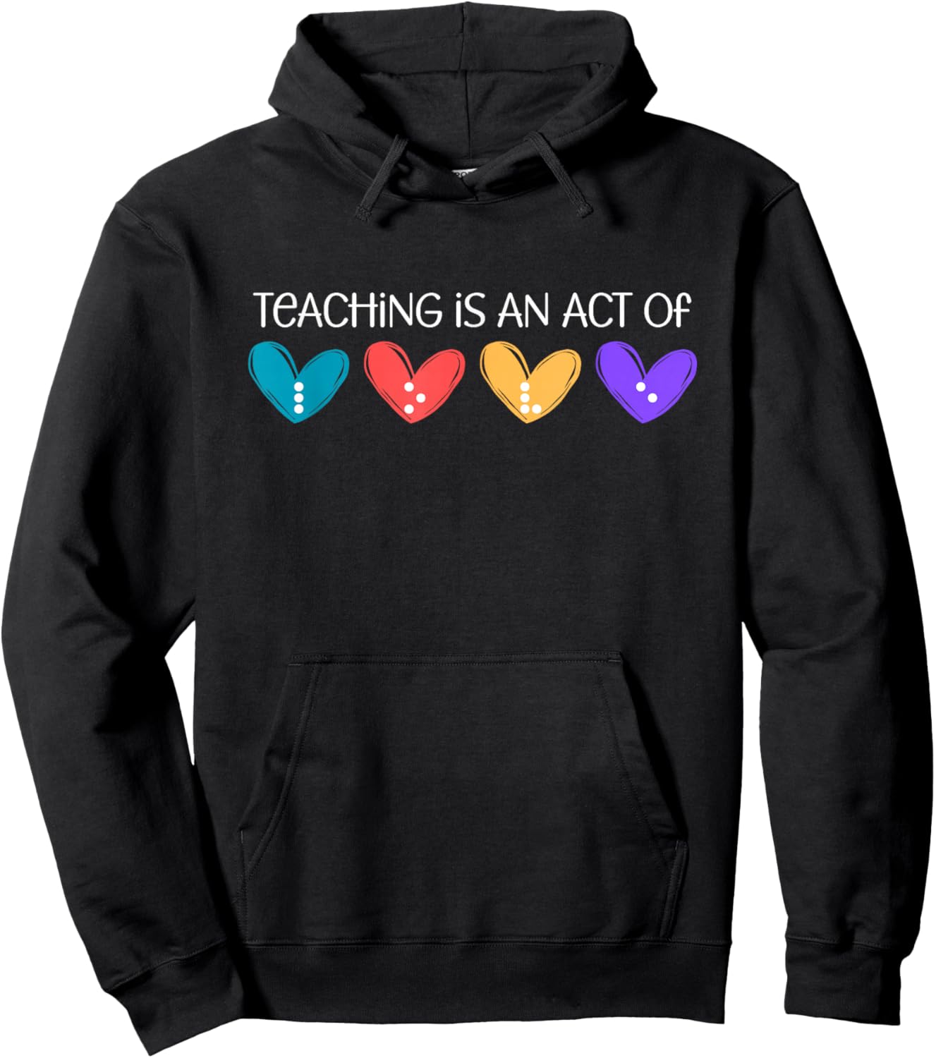 TVI Teaching Is an Act of Love Simulated Braille Teacher Hoodie - Hoodie | Black