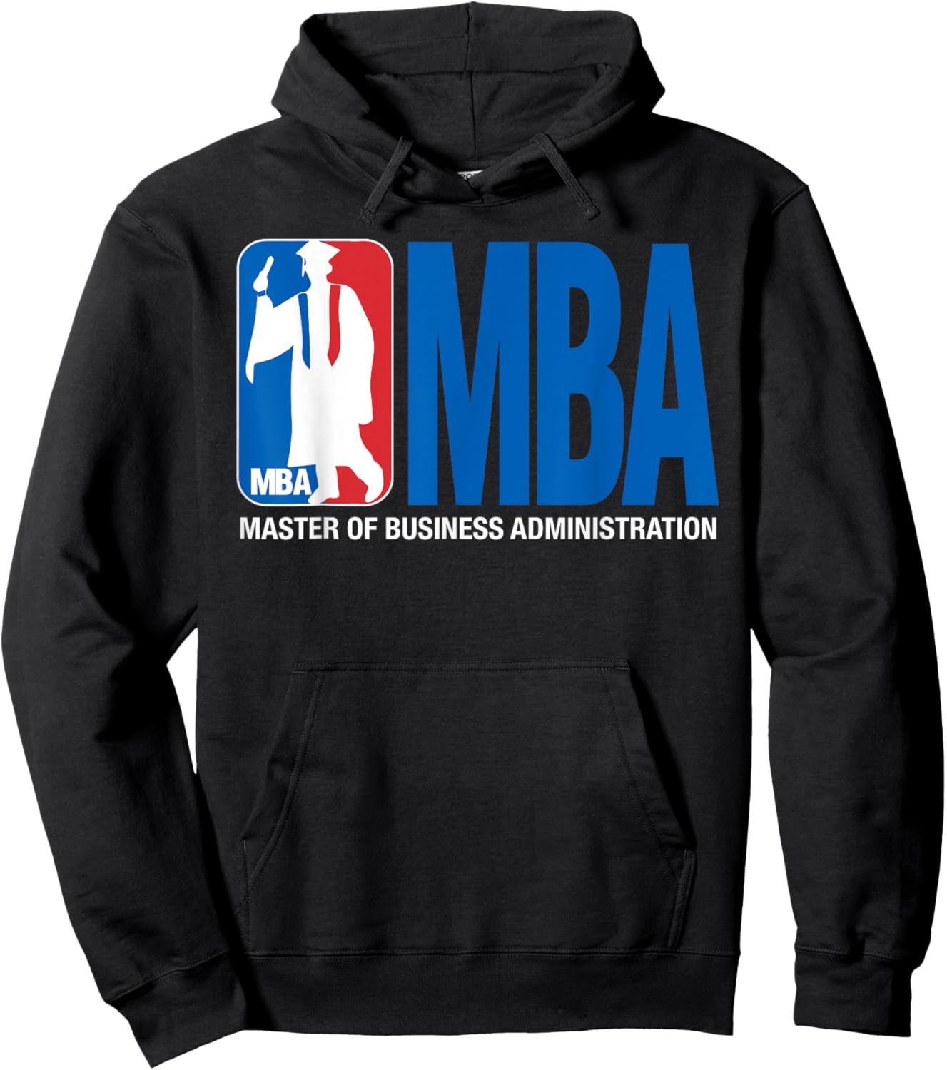 MBA Masters Degree Graduation Basketball Theme Pun Grad Hoodie - Hoodie | Black