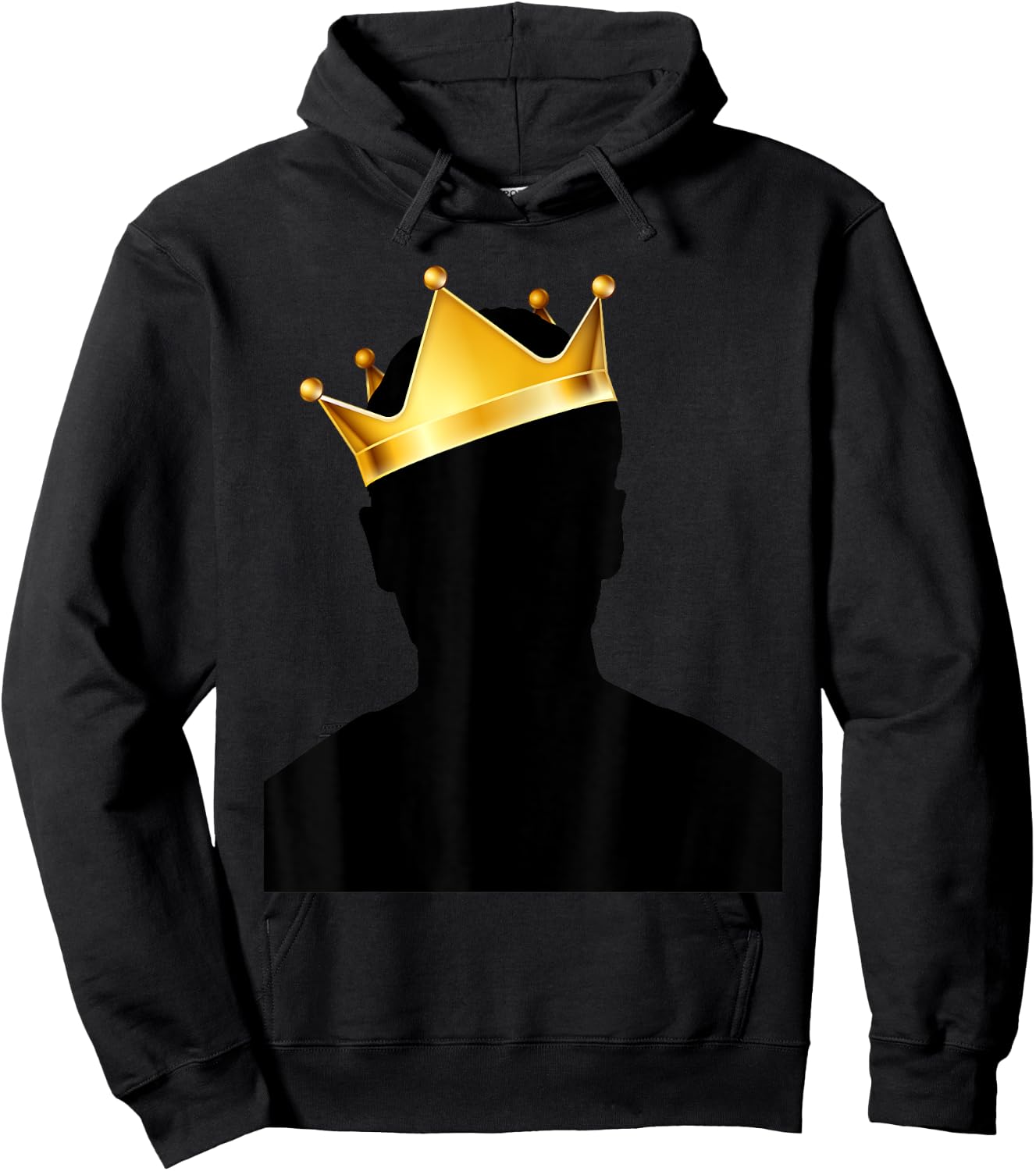 Royal Black King Magic With Golden Crown, Mysterious King Hoodie - Hoodie | Black