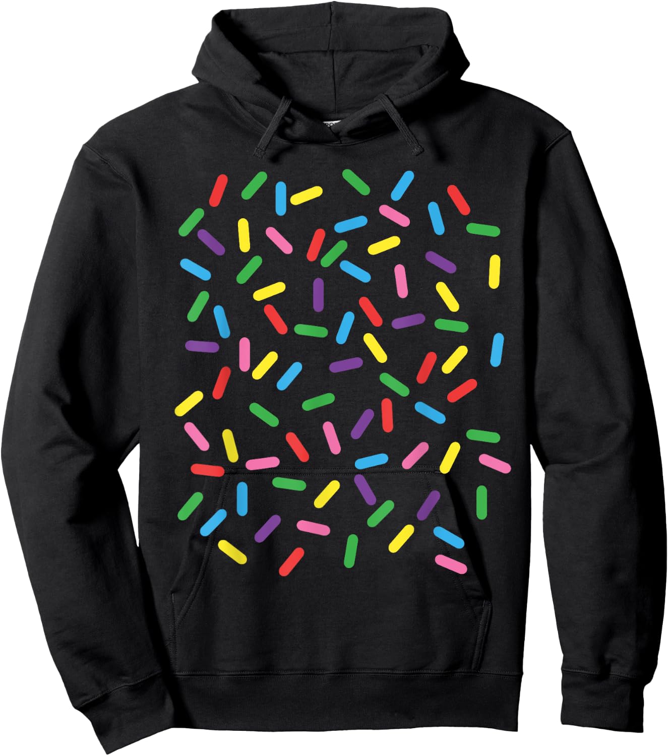 Ice Cream Halloween DIY Costume Rainbow Sprinkles Doughnut Women Hoodie - Hoodie | Black