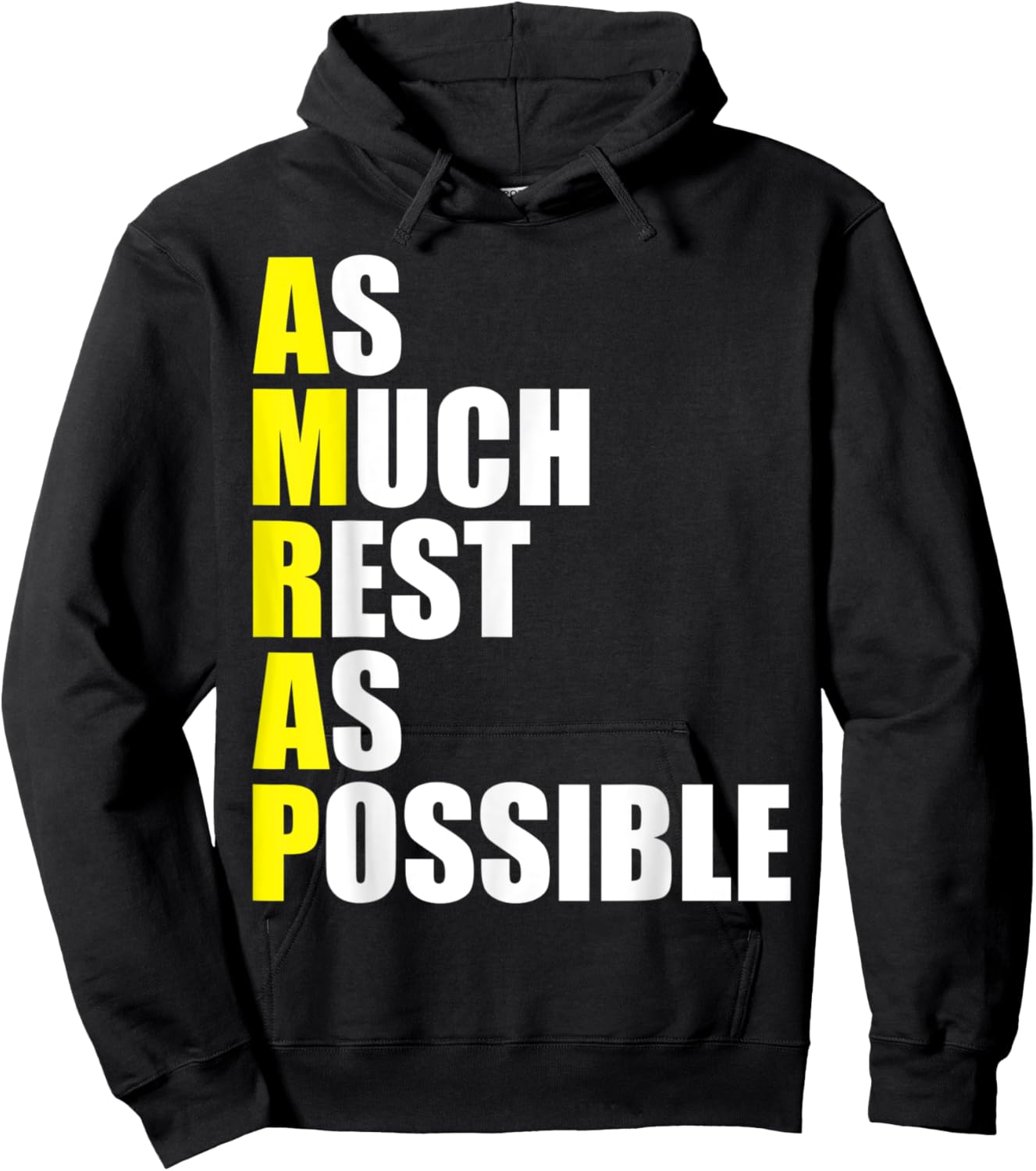 Fitness Sarcasm As Much Rest As Possible AMRAP Gym Funny Hoodie - Hoodie | Black
