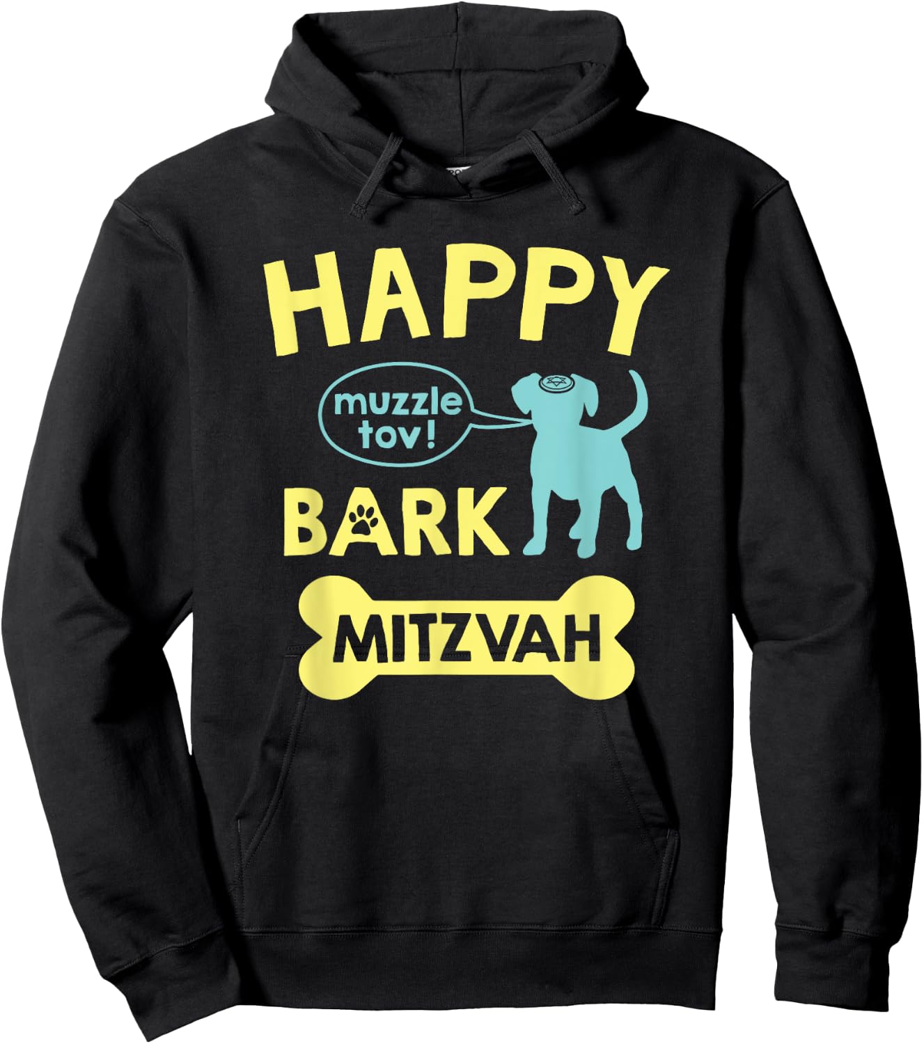Bark Mitzvah | Dog Lover Funny Jewish Bar Mitzvah Dogs Gift Hoodie - Hoodie | Black