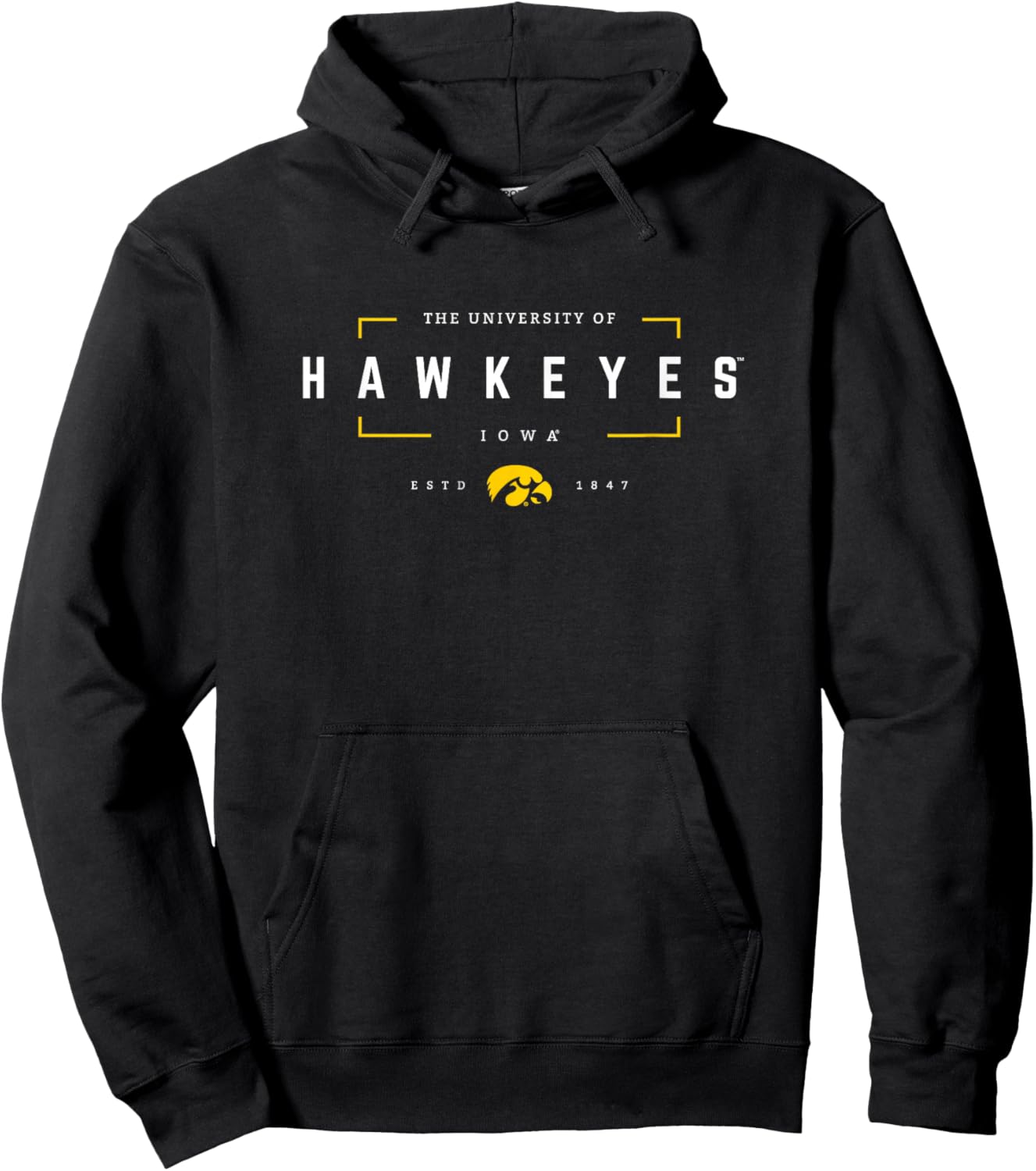 Iowa Hawkeyes | NCAA University of Official | 1704BK01 Hoodie - Hoodie | Black