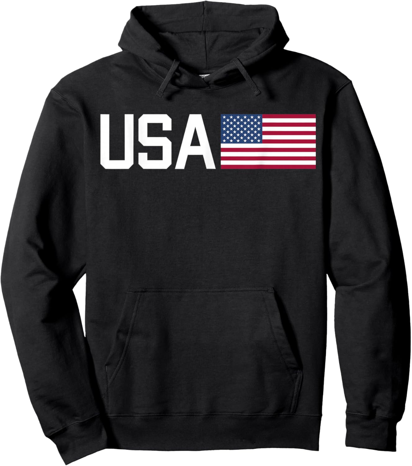 USA Shirt Women Men Kids American Flag Patriotic 4th of July Hoodie - Hoodie | Black