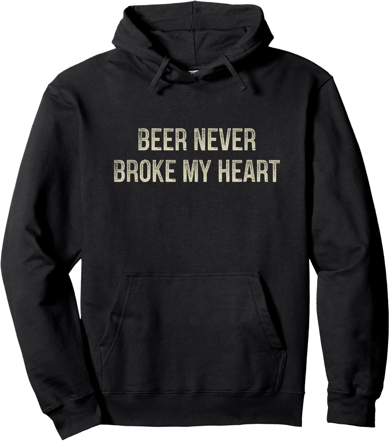 Beer Never Broke My Heart - Vintage Style Hoodie - Hoodie | Black