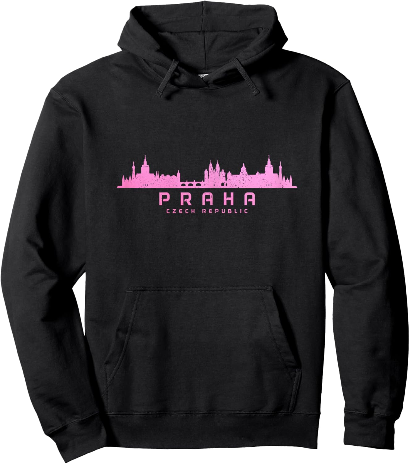 Prague Skyline Czech Republic Praha Souvenir Hoodie - Hoodie | Black