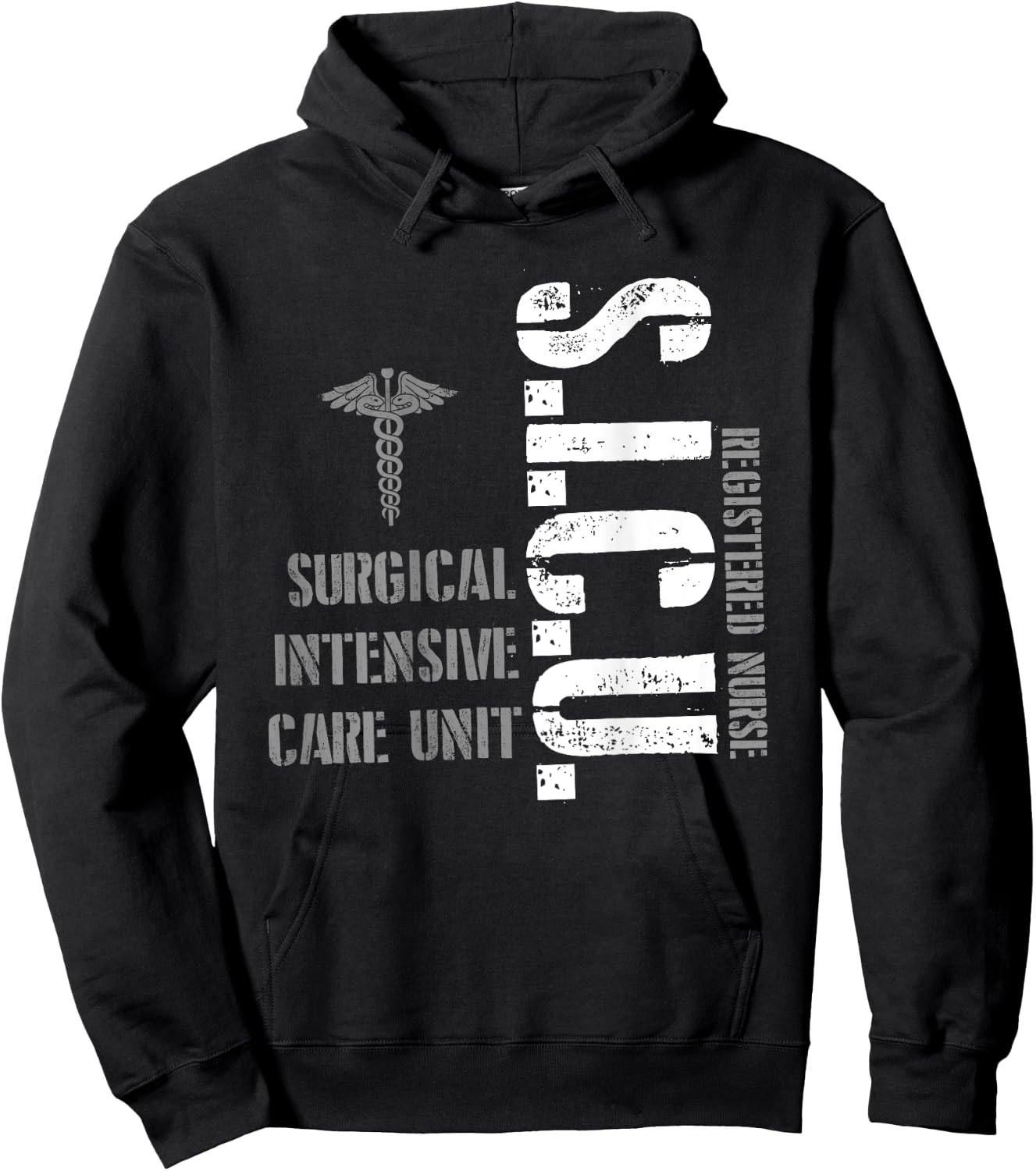 SICU Registered Nurse Intensive Care Unit RN Staff Hoodie - Hoodie | Black