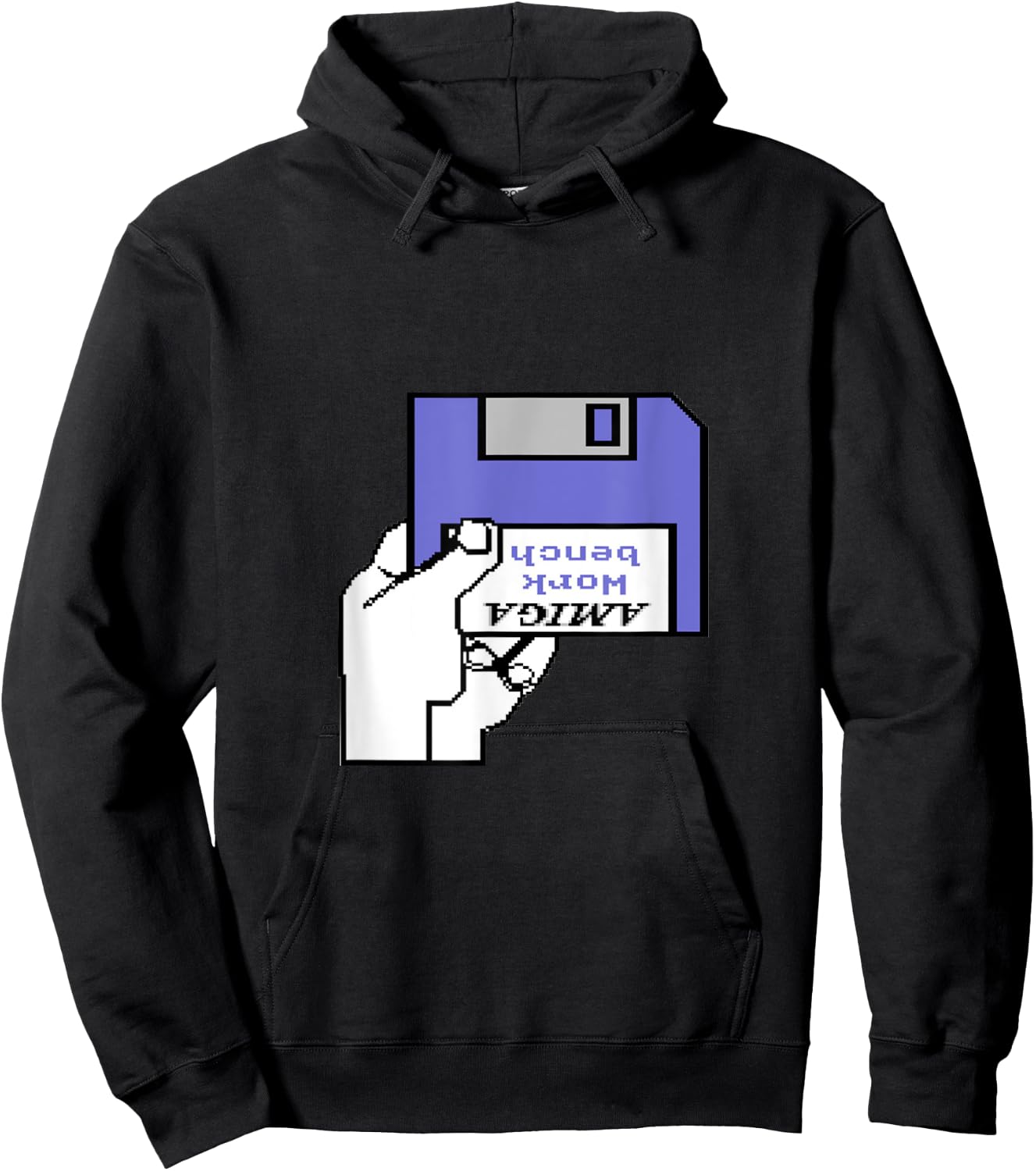 Amiga Workbench Floppy Insert Retro Computer Hoodie - Hoodie | Black