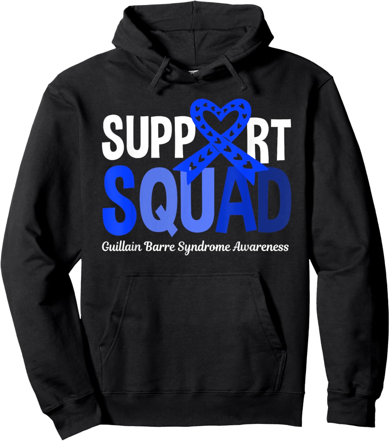 Support Squad Guillain Barre Syndrome Awareness GBS Recovery Hoodie - Hoodie | Black