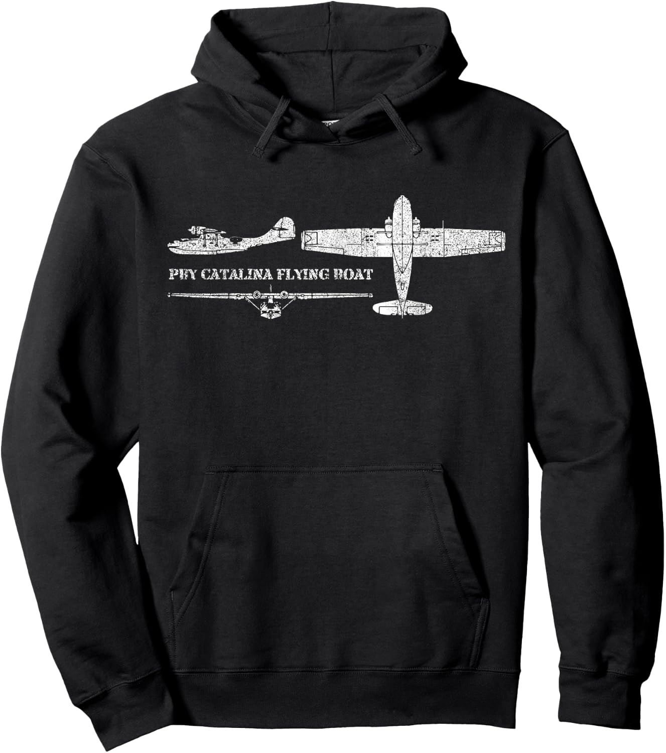 PBY Catalina Flying Boat WWII Plane Gift Hoodie - Hoodie | Black