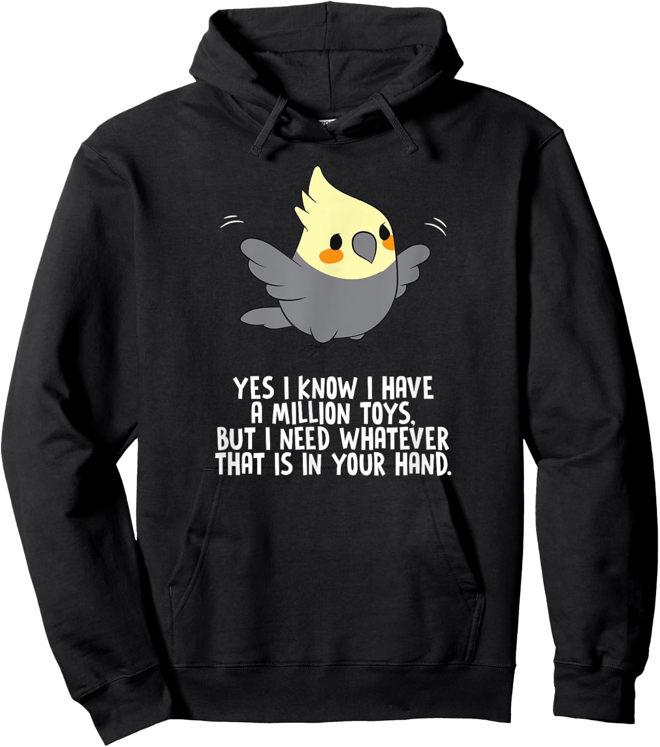 COCKATIEL Birds Funny Cockatiels Design Hoodie - Hoodie | Black