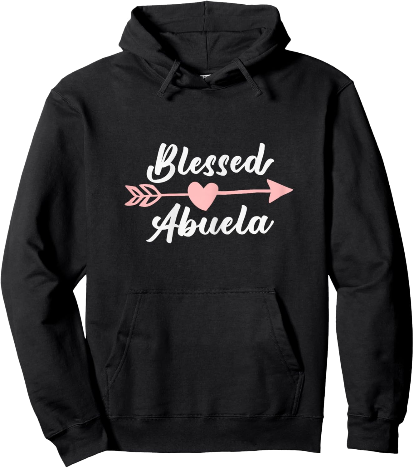 Blessed Abuela Arrow Heart Love Grandma Cute Funny Hoodie - Hoodie | Black