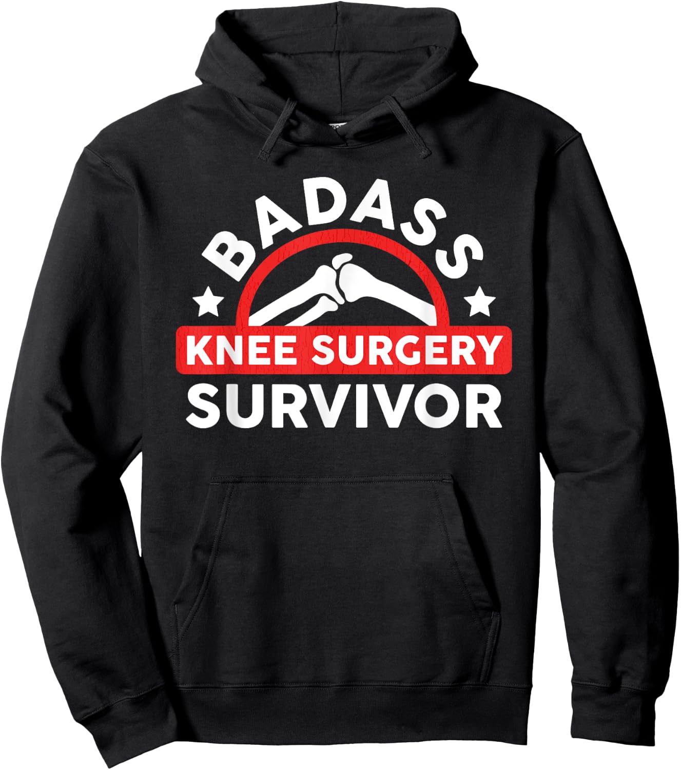 Funny Knee Replacement Titanium Bionic Surgery Get Well Gift Hoodie - Hoodie | Black