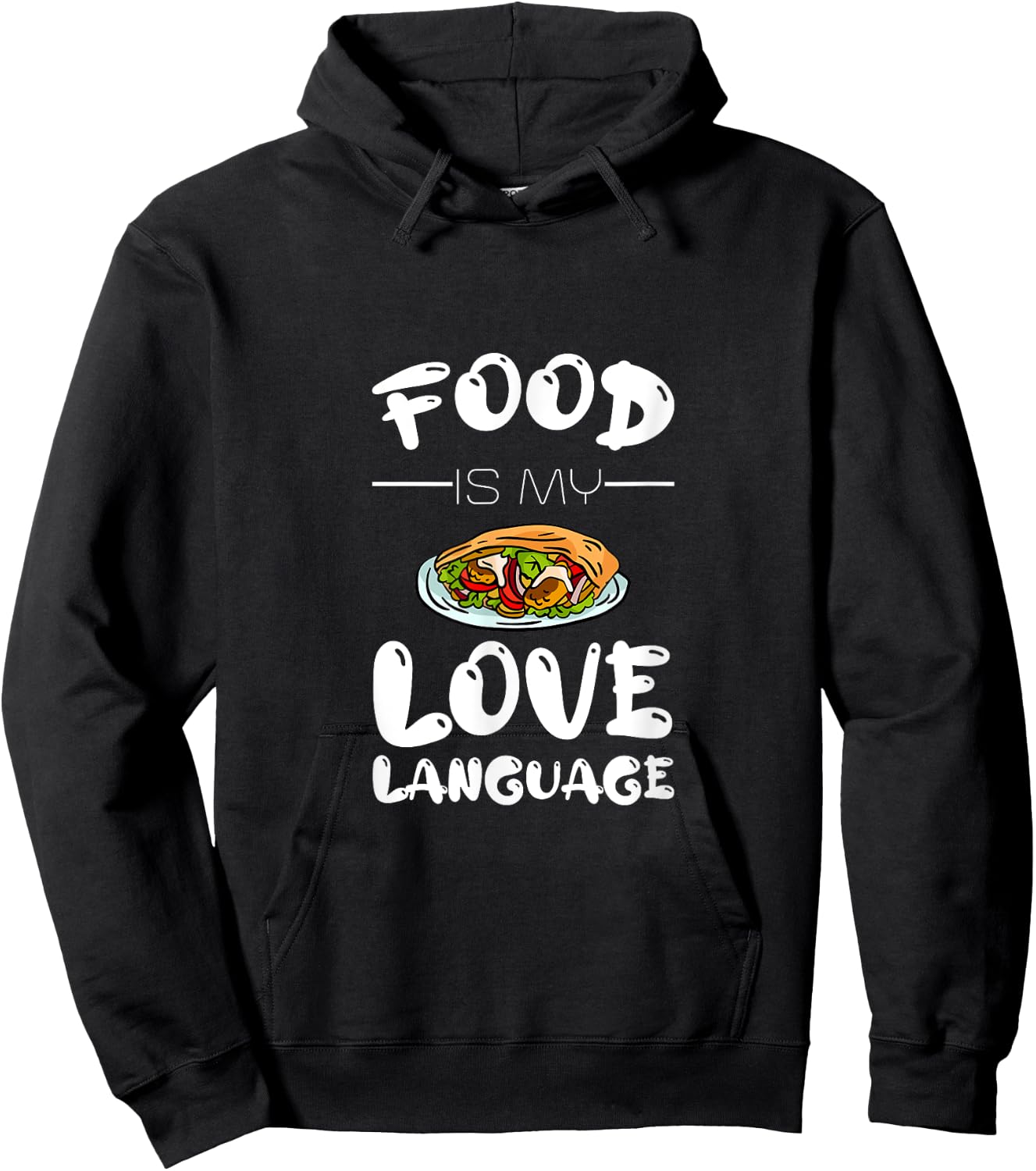 Food Is My Love Language Hoodie - Hoodie | Black