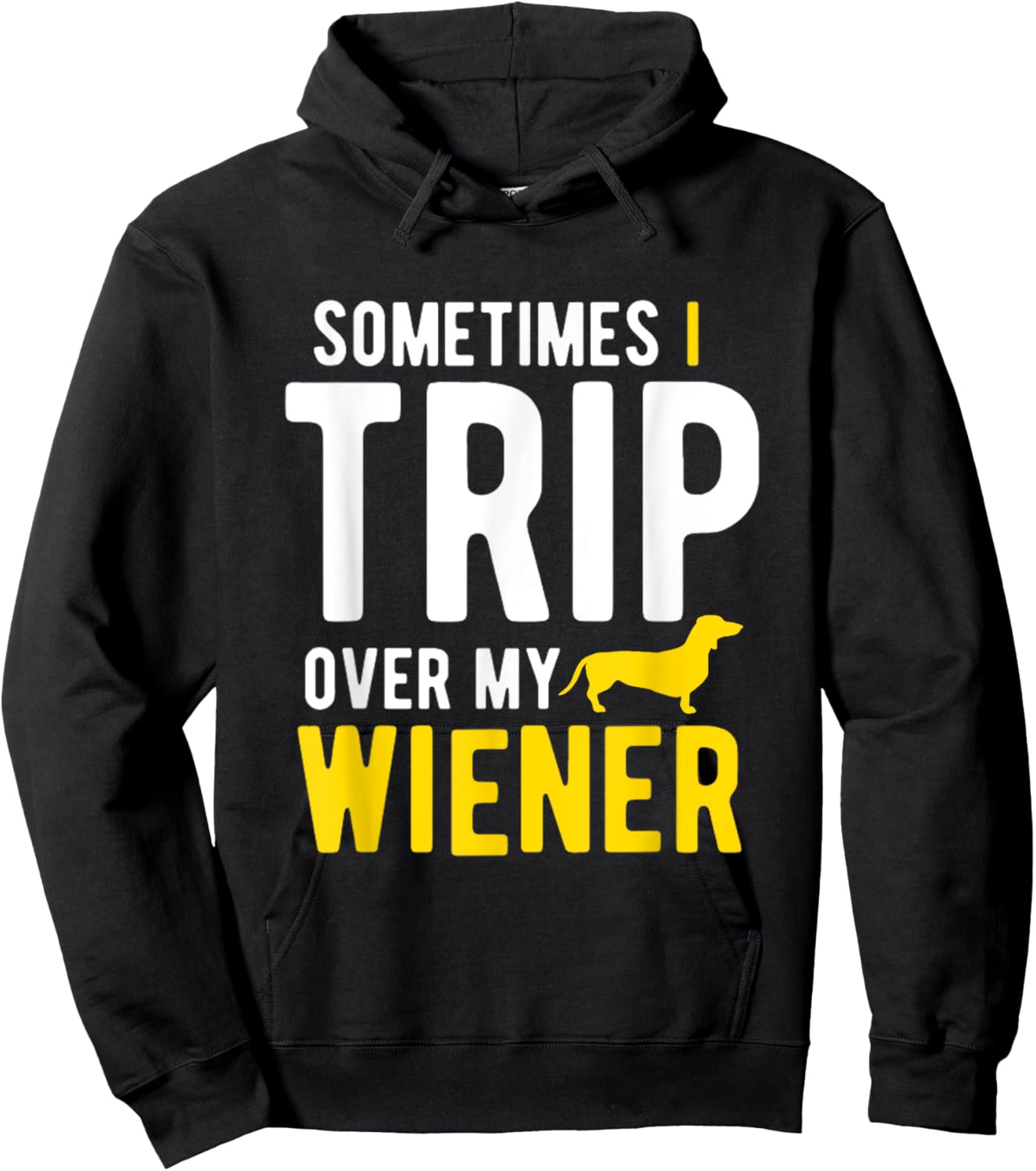 Sometimes I Trip Over My Wiener Dachshund Funny Weiner Dog Women Hoodie - Hoodie | Black